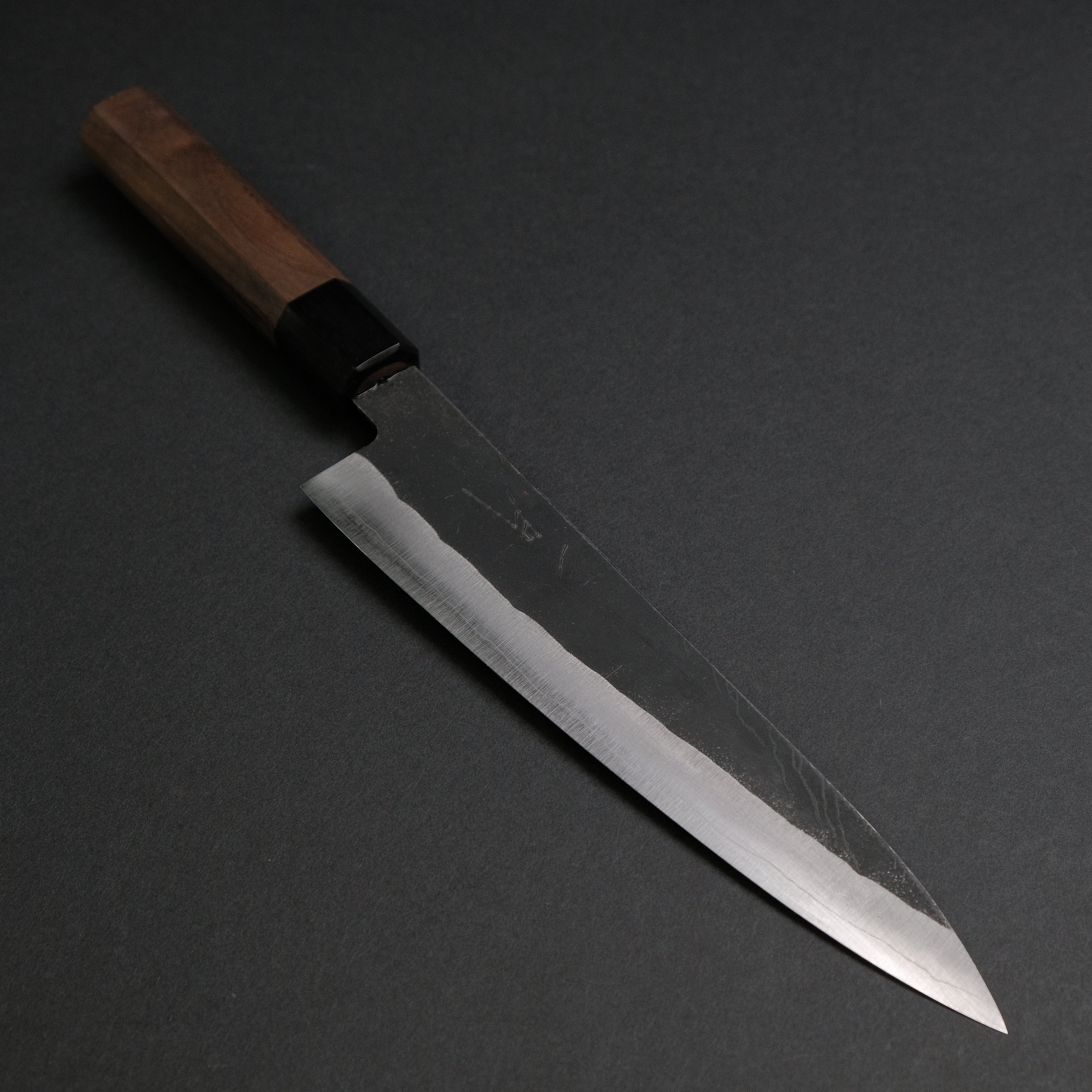 Hitohira Harima Blue Super Stainless Clad Gyuto 210mm Japanese Chef Knife with Walnut Handle - Professional Kitchen Tool for Slicing, Dicing, and Chopping Vegetables, Meat, and Fish