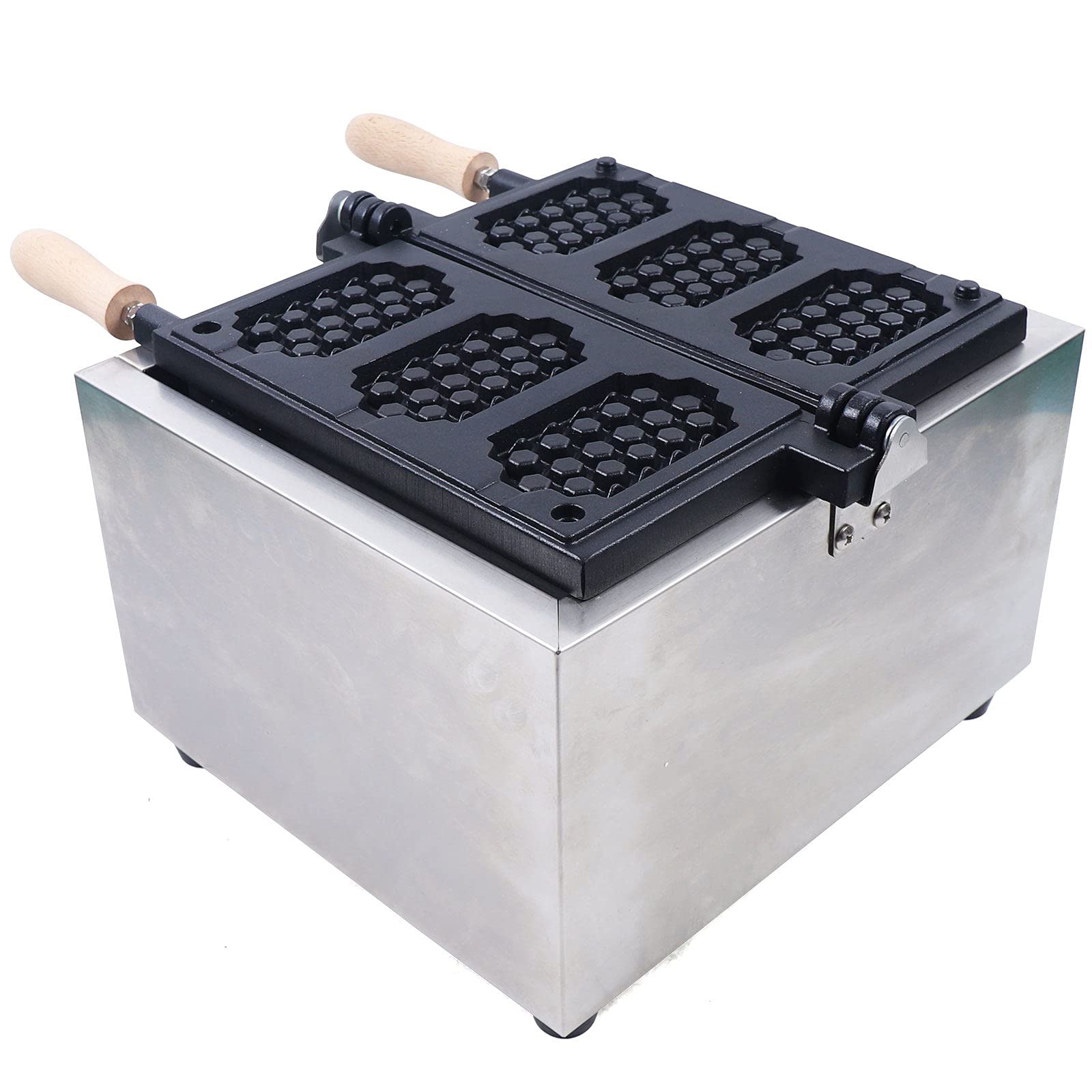Kaibrite 1500W Electric Waffle Maker - Stainless Steel Non-Stick Waffle Iron with Temperature & Time Control - 110V Commercial & Home Use for Restaurants, Bakeries, Snack Bars - Perfect for Breakfast, Brunch & Dessert Making
