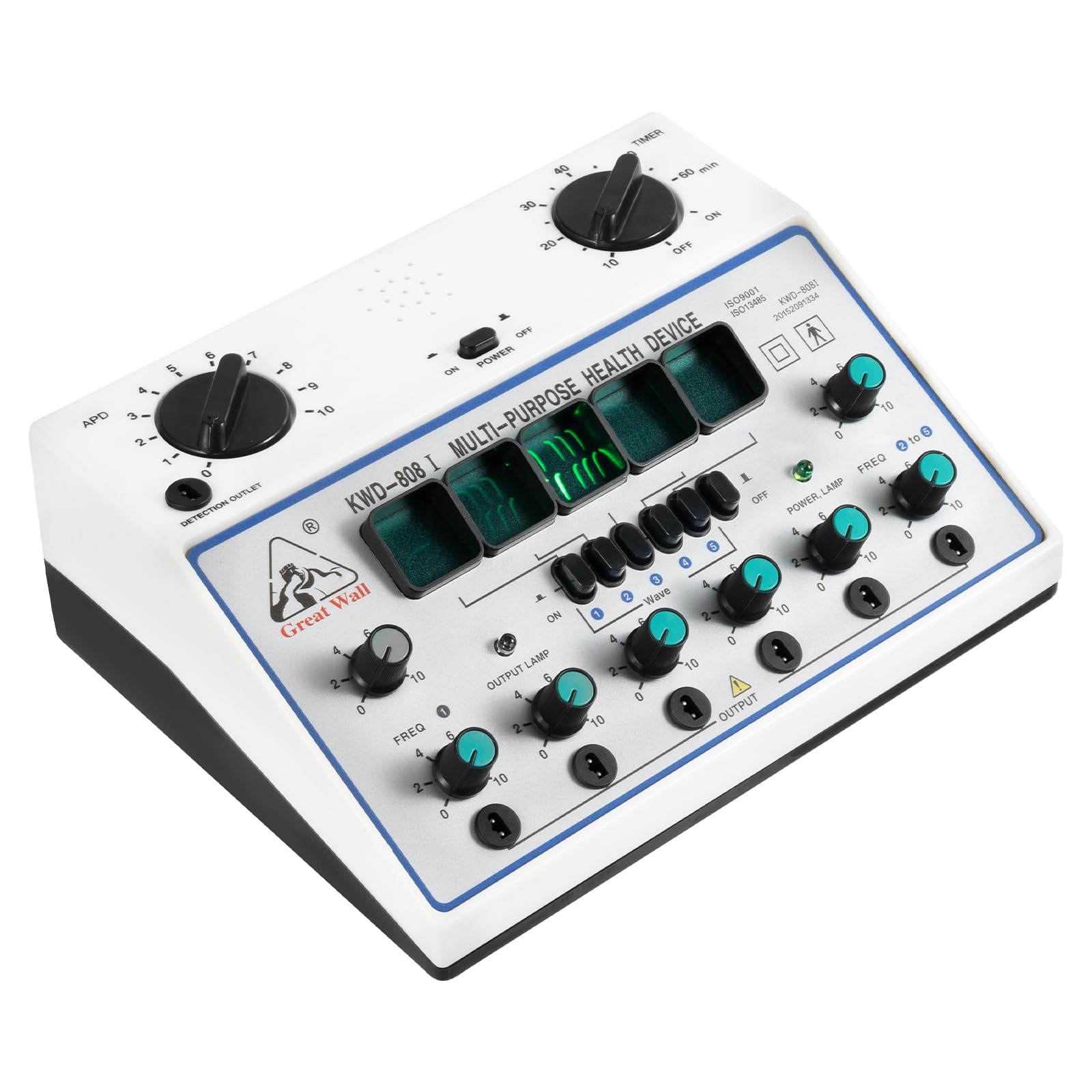 Electric Acupuncture Stimulator Machine - 6 Output TENS Unit with Patches for Pain Relief, Muscle Therapy & Acupuncture (500-1000hpa) - Perfect for Home Use, Physical Therapy & Chronic Pain Management