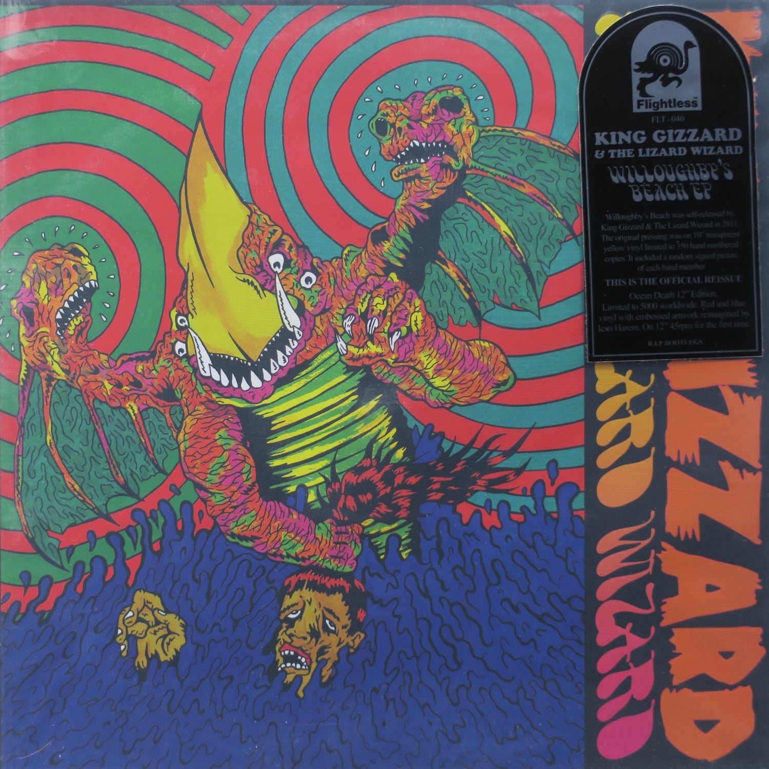KING GIZZARD & THE LIZARD WIZARD 'Willoughby's Beach' Limited Edition Blue/Red Vinyl LP Record - Perfect for Music Collectors & Vinyl Enthusiasts