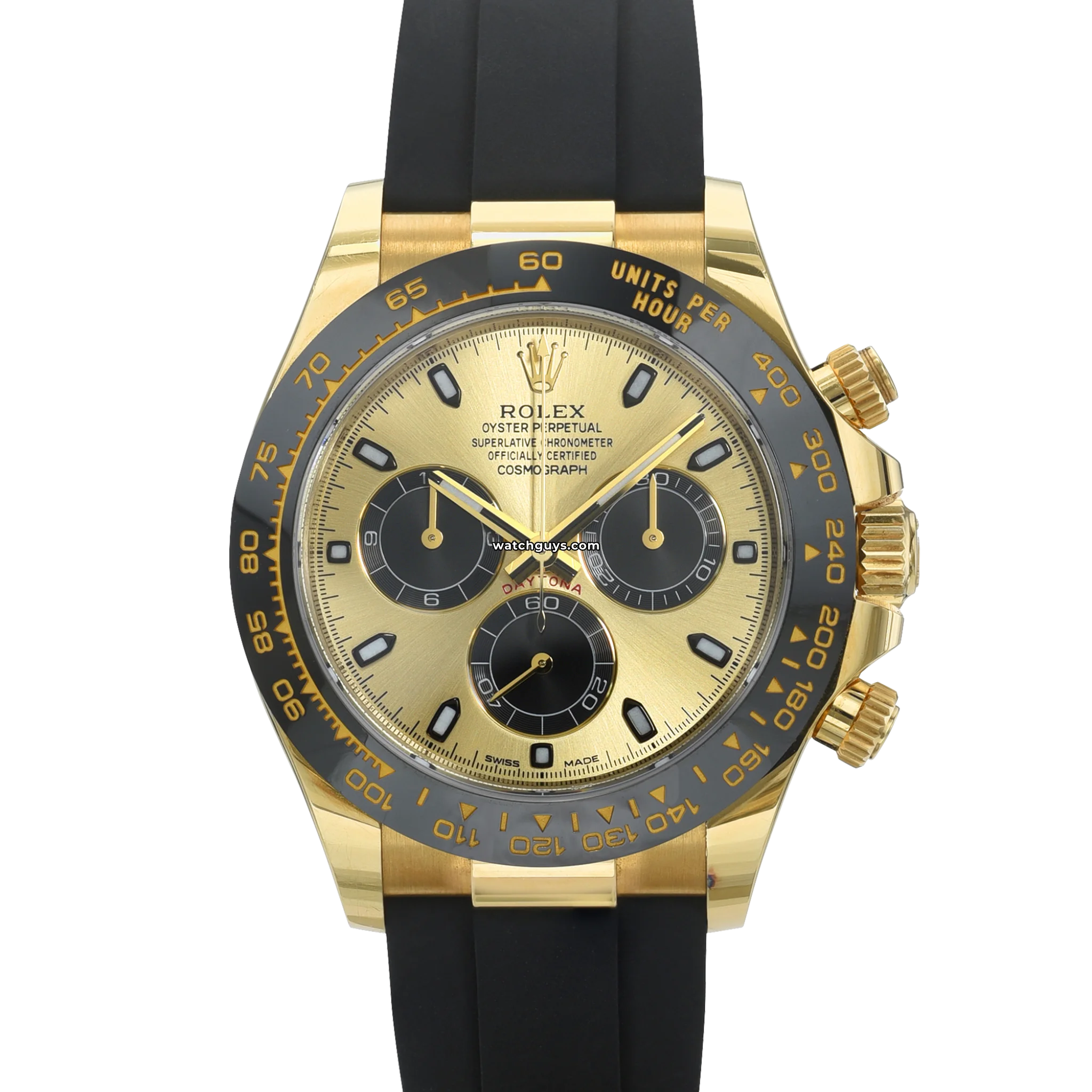 Rolex Daytona 116518LN Champagne Dial Oysterflex Men's Watch - Luxury Timepiece for Business, Gifting & Special Occasions