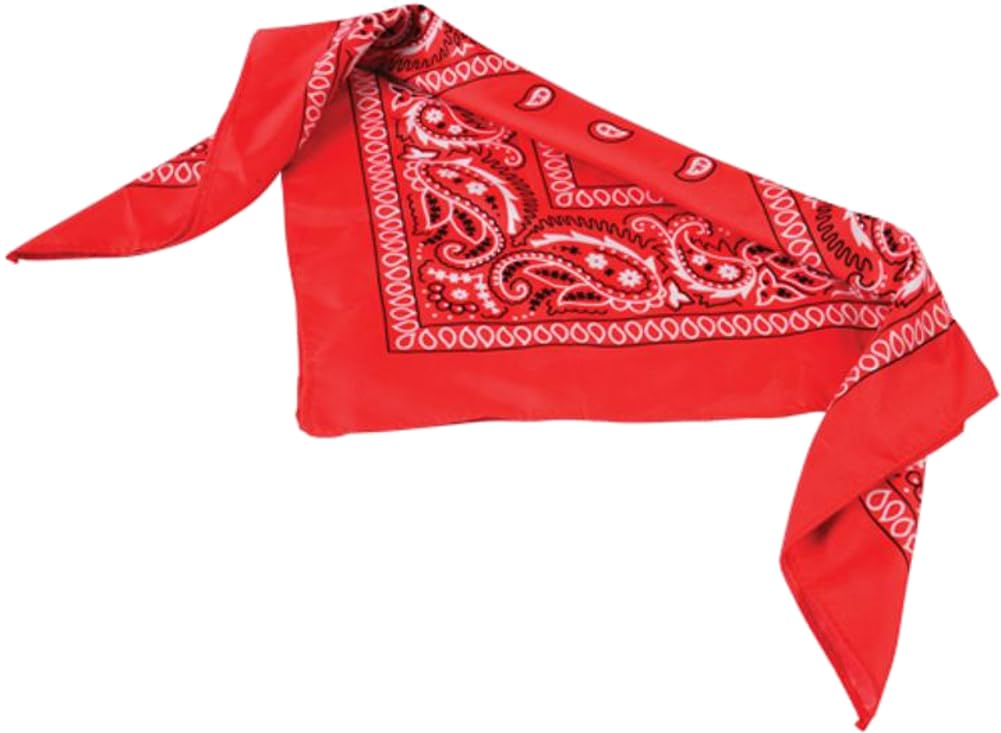 Premium Red Bandanas for Kids & Adults - 100% Cotton Fashion Accessory for Parties, Costumes, and Outdoor Adventures | U.S. Toy Brand