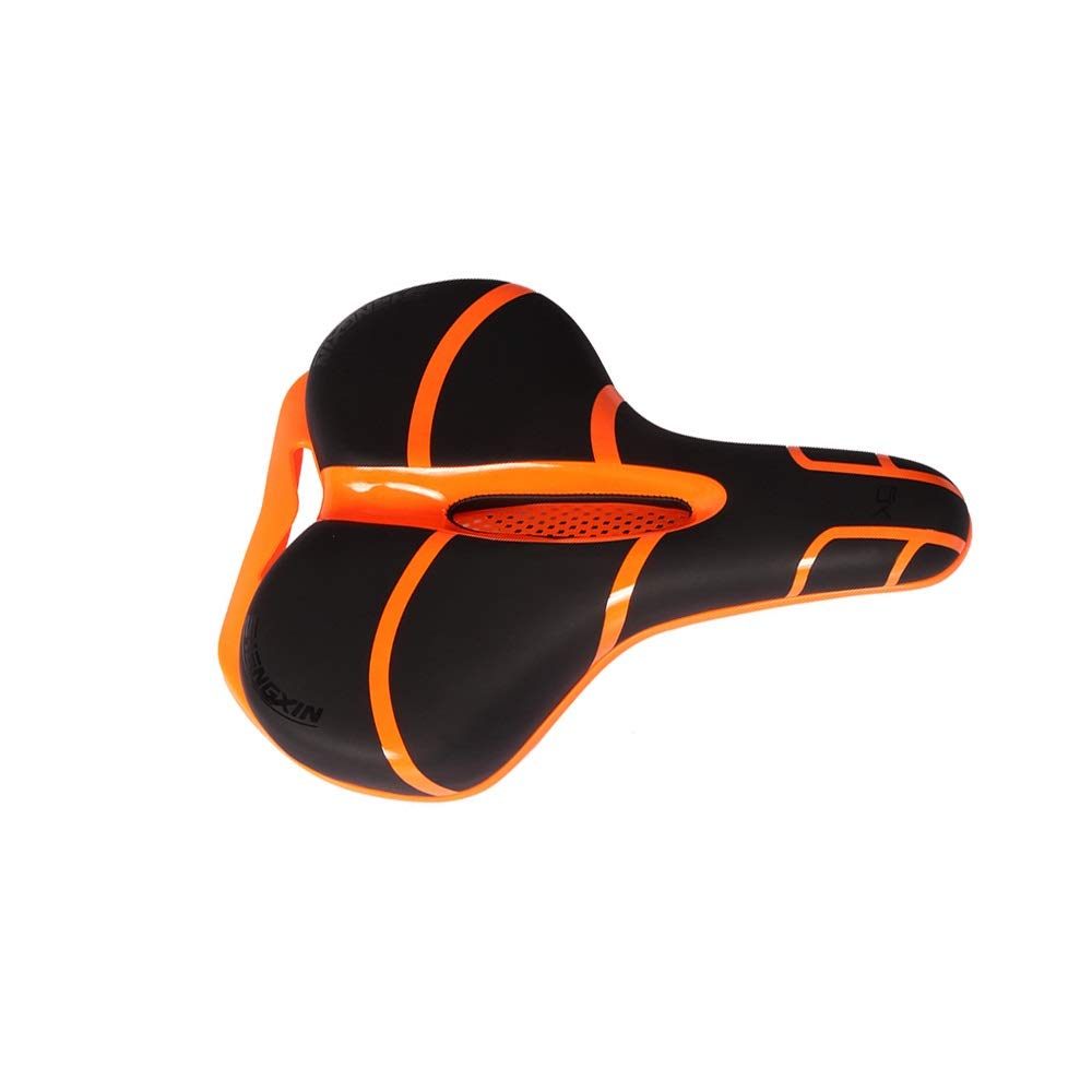 Premium Gel Bike Seat Cushion - Shockproof, Extra Comfort & Wide Design for Big Bum - Perfect for MTB, Mountain Bike, Folding Bike, Road Bike & Exercise Bikes - Ideal for Long Rides, Commuting & Indoor Cycling Workouts