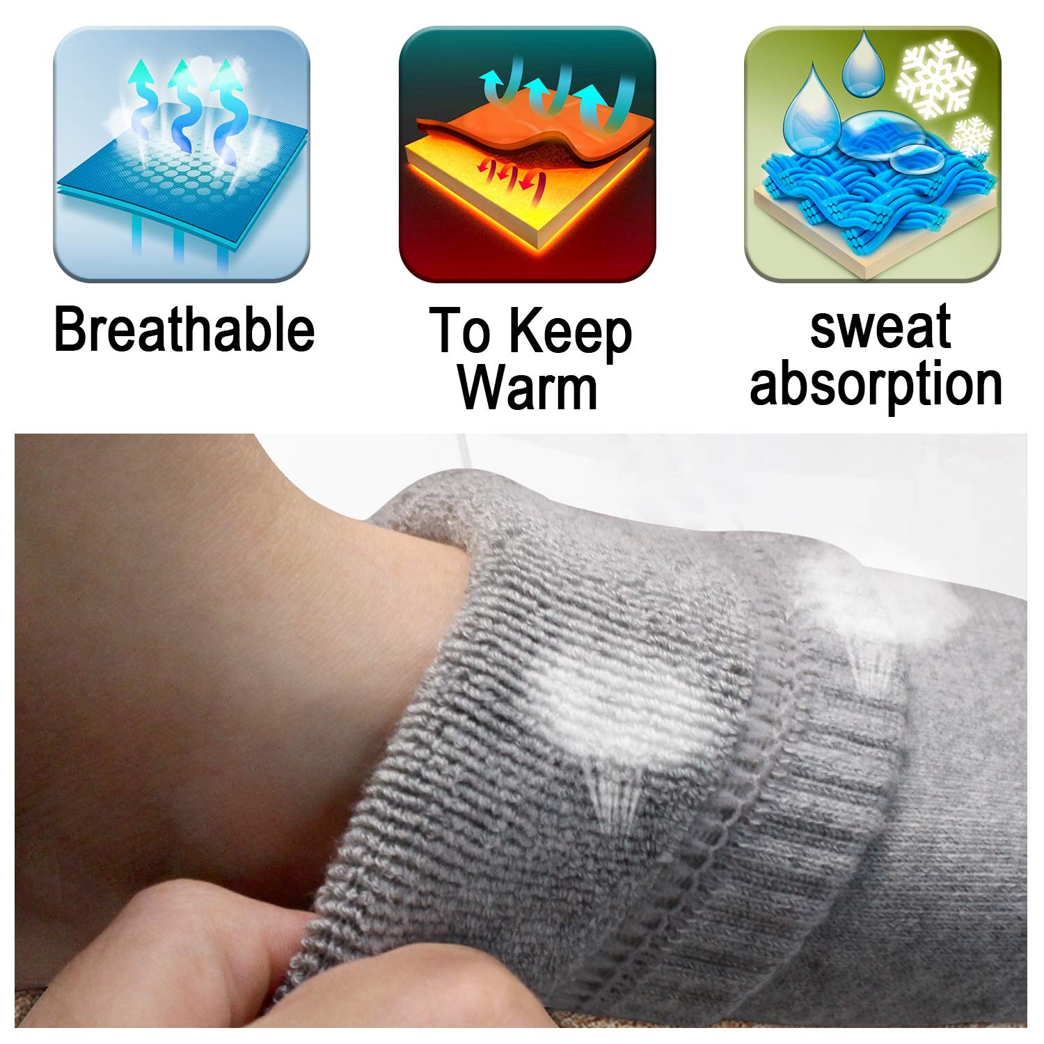 Autocastle Rechargeable Electric Heated Socks for Men & Women - Battery-Powered Winter Thermal Socks, Washable Foot Warmers for Outdoor Activities - Perfect for Hunting, Camping, Skiing & Hiking in Cold Weather