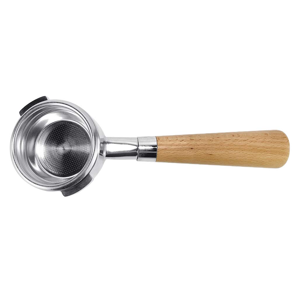 Premium 58MM Bottomless Portafilter for Espresso Machines - Solid Wood Handle Barista-Grade Coffee Accessory | Perfect for Home Brewing & Professional Coffee Shops