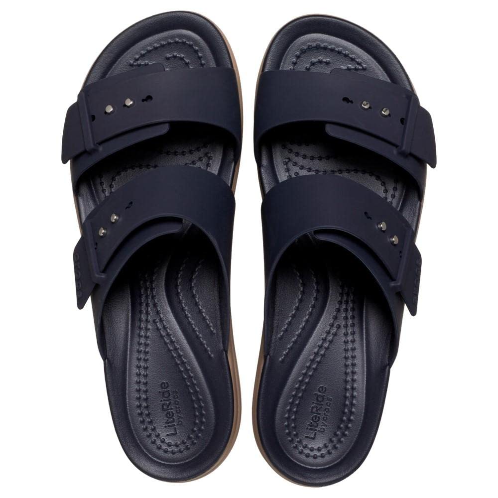 Crocs Women's Brooklyn Buckle Low Wedge Clog - Comfortable Slip-On Shoes for Women, Casual & Work Wear, Perfect for Nursing, Gardening & Outdoor Activities