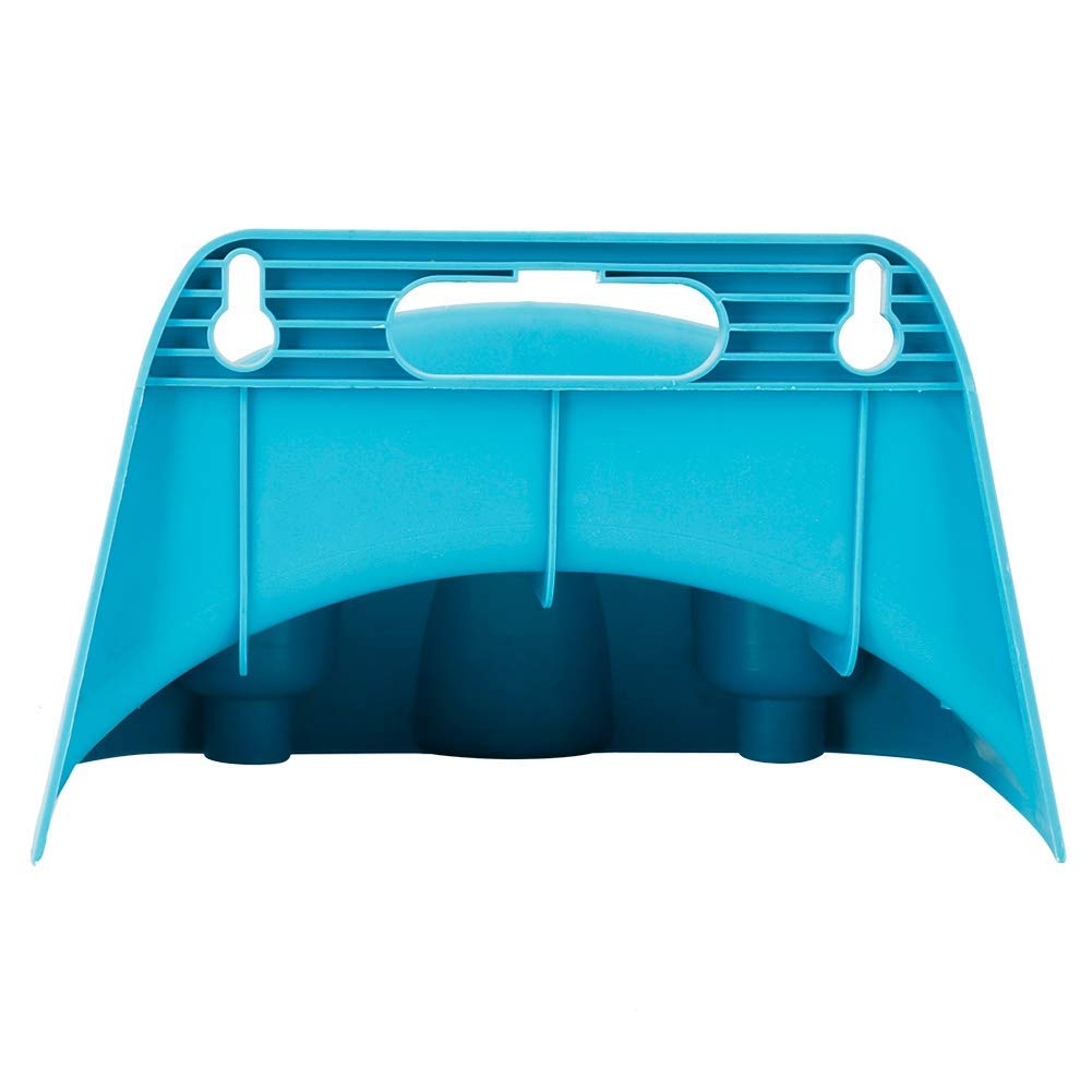 Wall Mounted Water Hose Organizer Rack - Heavy Duty Garden Pipe Holder for Outdoor Storage, Blue Wall-Mounted Reel Hanger with Cable Management - Perfect for Garage, Yard, and Garden Hose Organization
