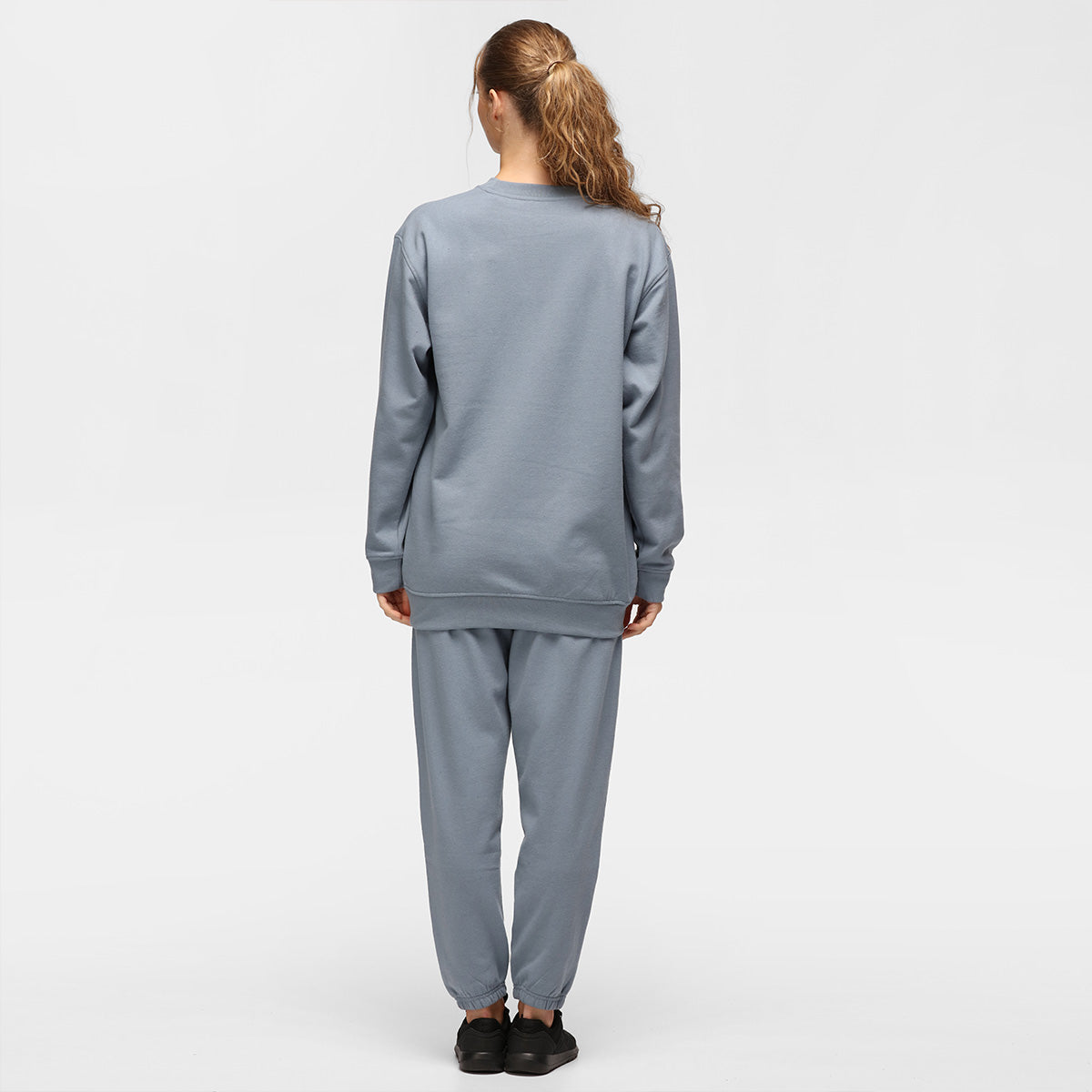TKB Stone Blue Unisex Sweatshirt - Comfortable Cotton Pullover Hoodie for Men & Women - Perfect for Casual Wear, Gym, and Outdoor Activities