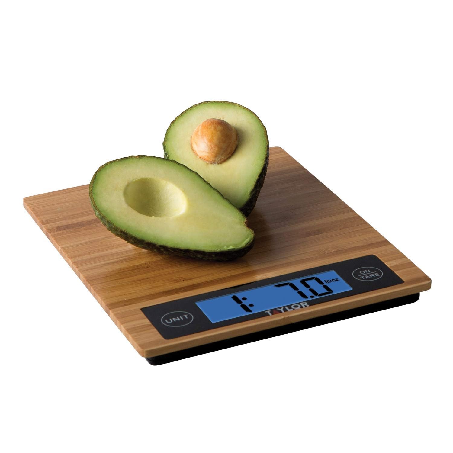 Taylor 382821 Digital Kitchen Scale - 11 lb Capacity, Bamboo Top, Precise Weight Measurement for Cooking, Baking & Portion Control | Perfect for Home & Professional Kitchens