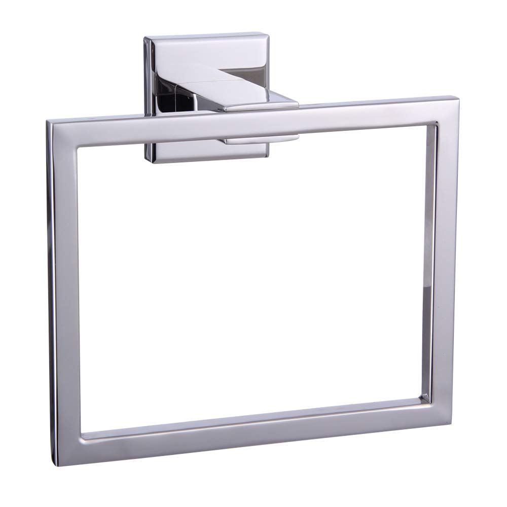 BEIGEEWY Stainless Steel Towel Ring Holder - Heavy Duty 304 SUS Wall Mounted for Bathroom, Kitchen, Garage - Polished Finish - Perfect for Hand Towels, Washcloths & Dish Towels - Durable & Stylish Bath Accessory