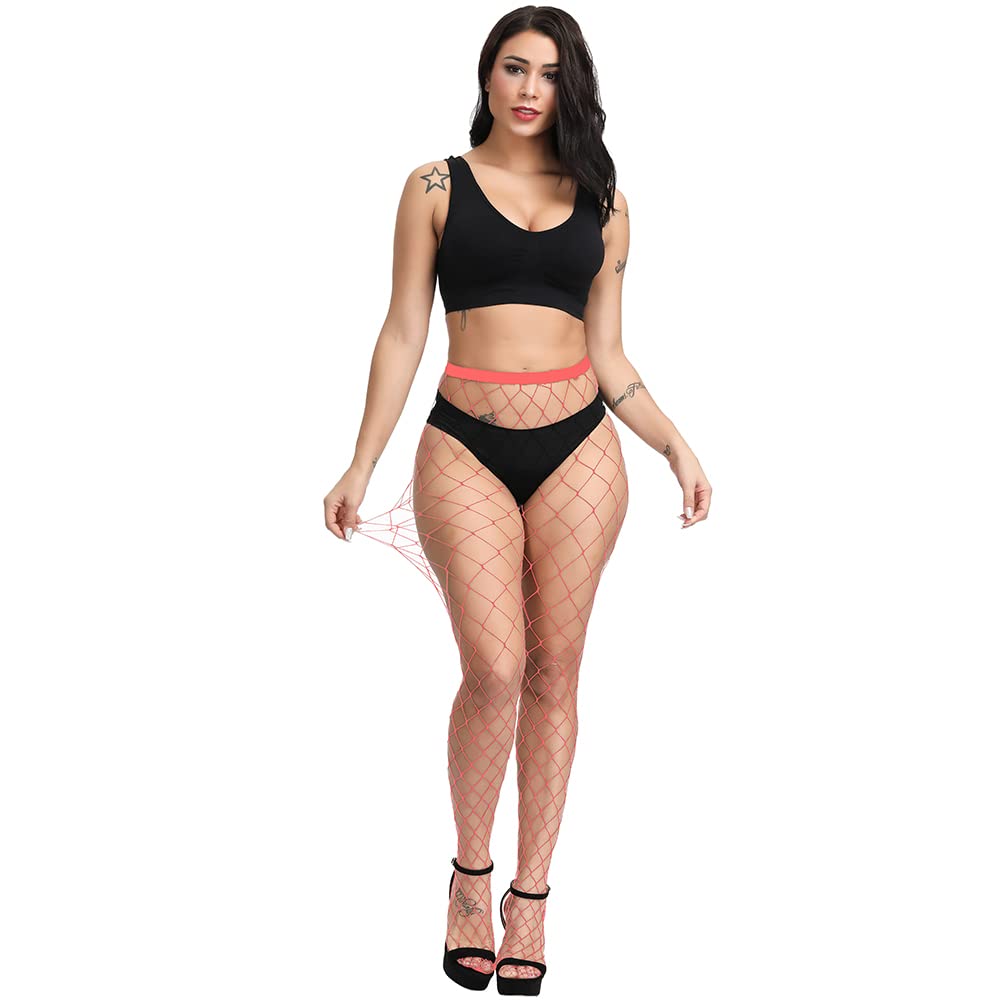 EVERSWE High Waist Fishnet Tights - Sexy Thigh High Suspender Stockings for Women | Perfect for Halloween, Cosplay & Date Night Outfits