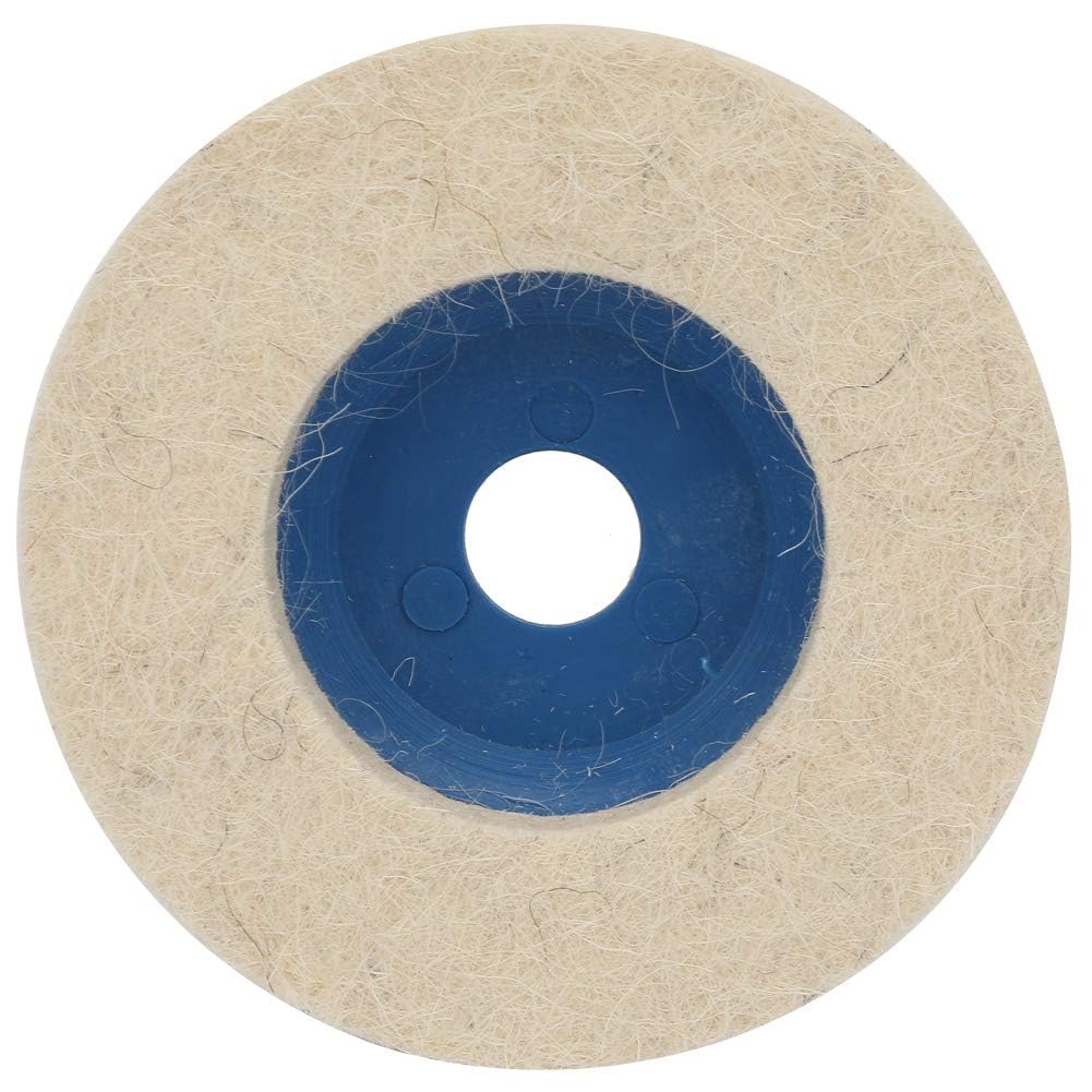 Agatige 3-Pack 4-Inch Wool Felt Polishing Wheel Discs - Premium Buffing Pads for Angle Grinder, Metal & Wood Polishing - Perfect for Automotive Detailing, Jewelry Making & DIY Crafts