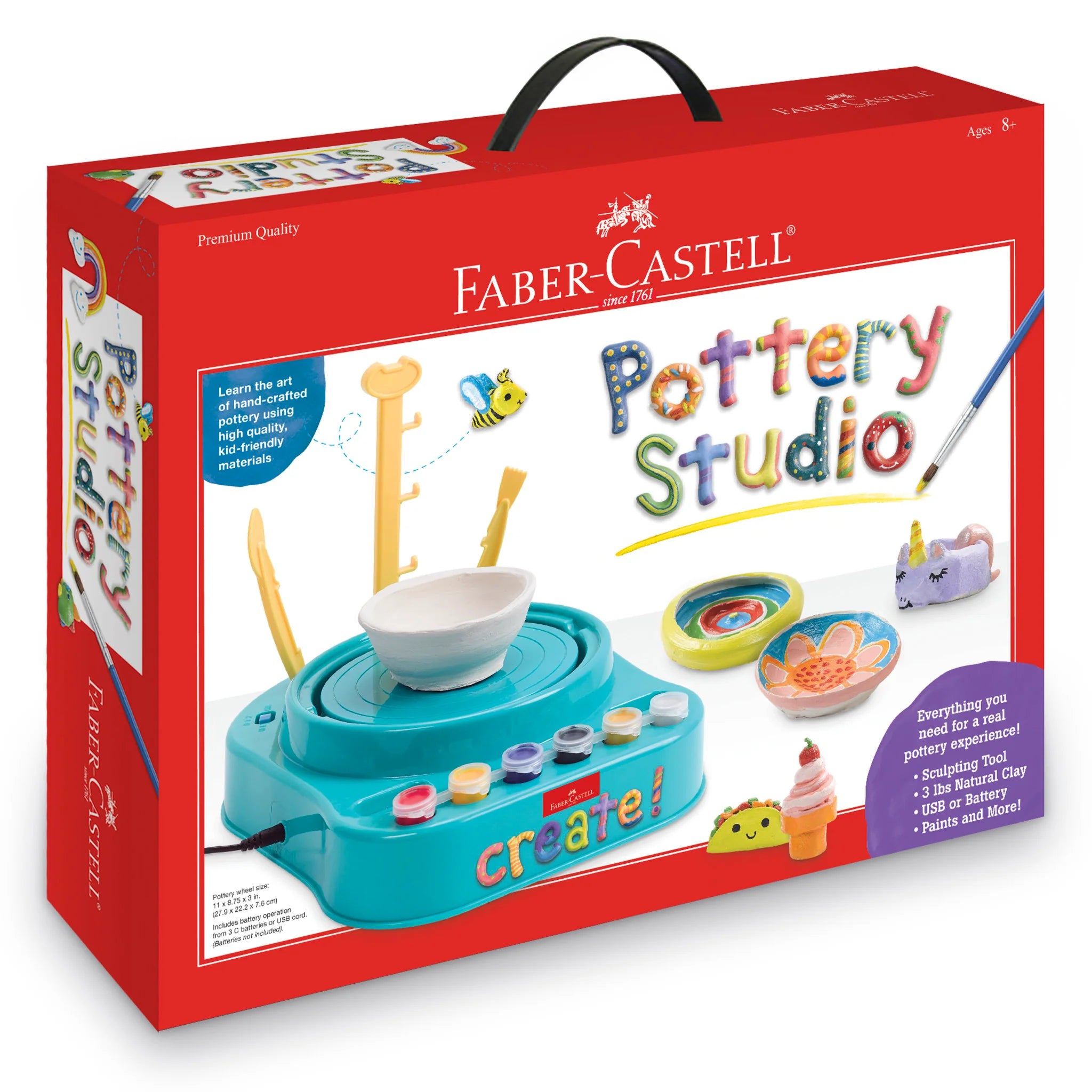 Do Art: Pottery Studio Kit - Premium Ceramic Clay & Tools Set for Beginners & Adults - DIY Pottery Making, Sculpting & Handbuilding - Perfect for Home, Classroom & Art Therapy (36-Piece Set)