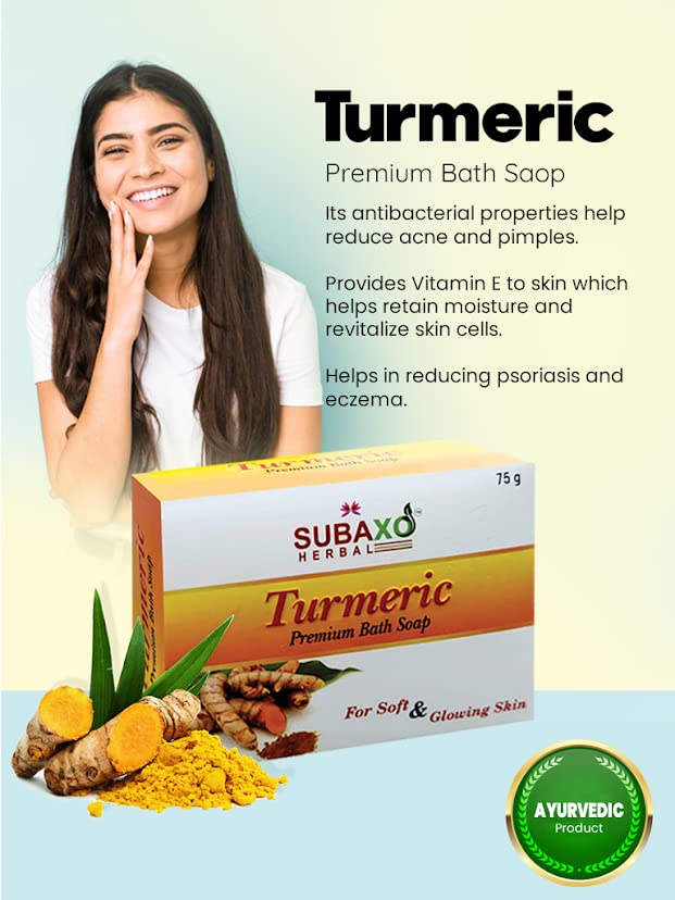 SUBAXO Cocoa Butter & Turmeric Herbal Body Lotion & Soap Set - 200ml Deep Hydration Lotion + 2x75g Natural Bath Soap for Dry Skin - Perfect for Spa Day, Gift Sets & Daily Skincare Routine