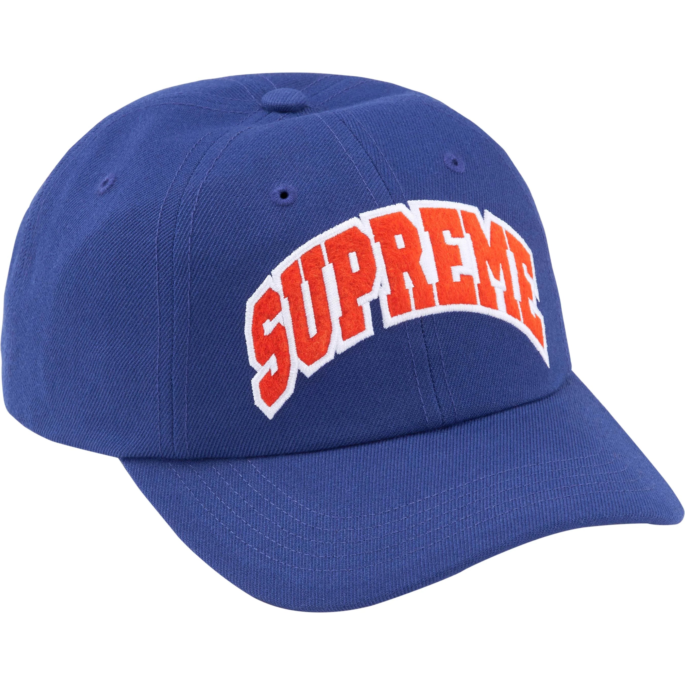 Supreme Felt Arc 6-Panel Baseball Cap in Navy Blue - Stylish Streetwear Hat for Men & Women | Perfect for Casual Outfits, Hip-Hop Fashion & Urban Lifestyle