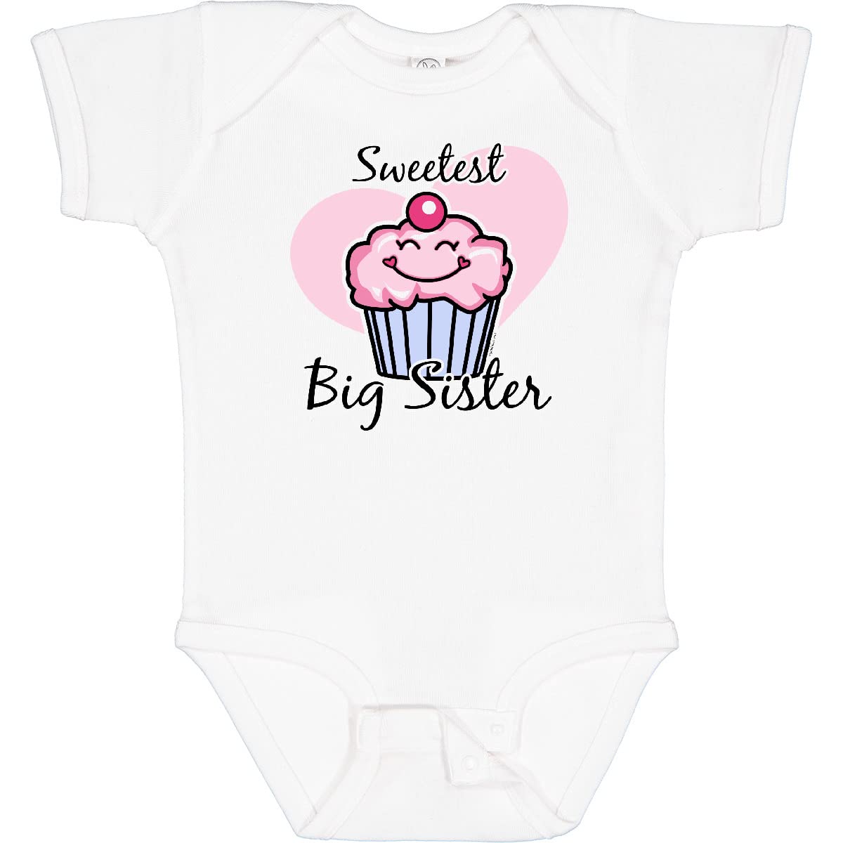Inktastic Sweetest Big Sister Baby Bodysuit - Cute Matching Outfit for Siblings, Newborn & Toddler Girls - Perfect for Family Photos, Birth Announcements & Special Occasions