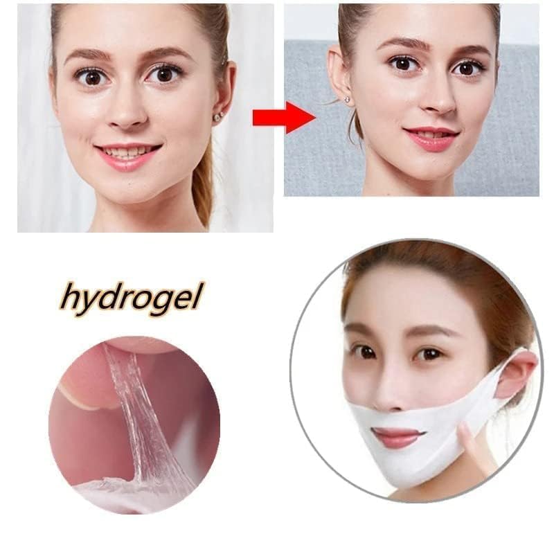 WICHARSH V Line Lifting Face Mask - Double Chin Reducer & Slimming Face Patch for Skin Tightening, Firming & Moisturizing | Chin Up Mask for Women (1pc) | Perfect for Daily Skincare Routine & Special Occasion Prep