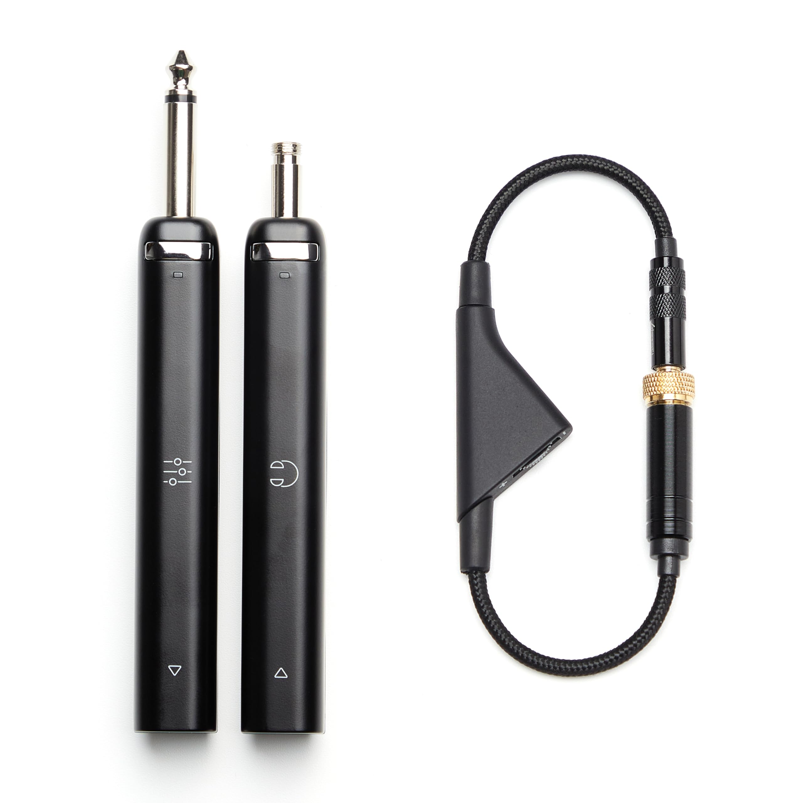 Rechargeable Wireless Lollipop Monitor - 30-Hour Battery Life UHF Band Transmitter & Receiver for In-Ear Headphones - Ideal for Studio Recording, Band Rehearsals & Live Performances (Black) (BF1-MON)