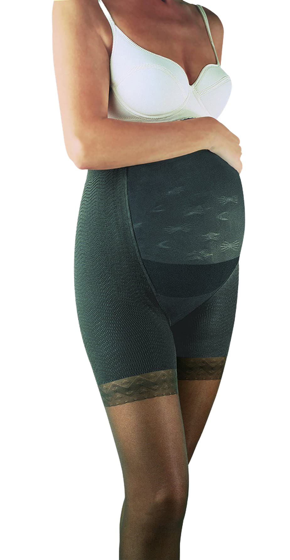 Solidea Maternity Magic Maman Anti-Cellulite Compression Support Tights for Pregnant Women - Black Size 1 - Postpartum Recovery & Comfort for Daily Wear