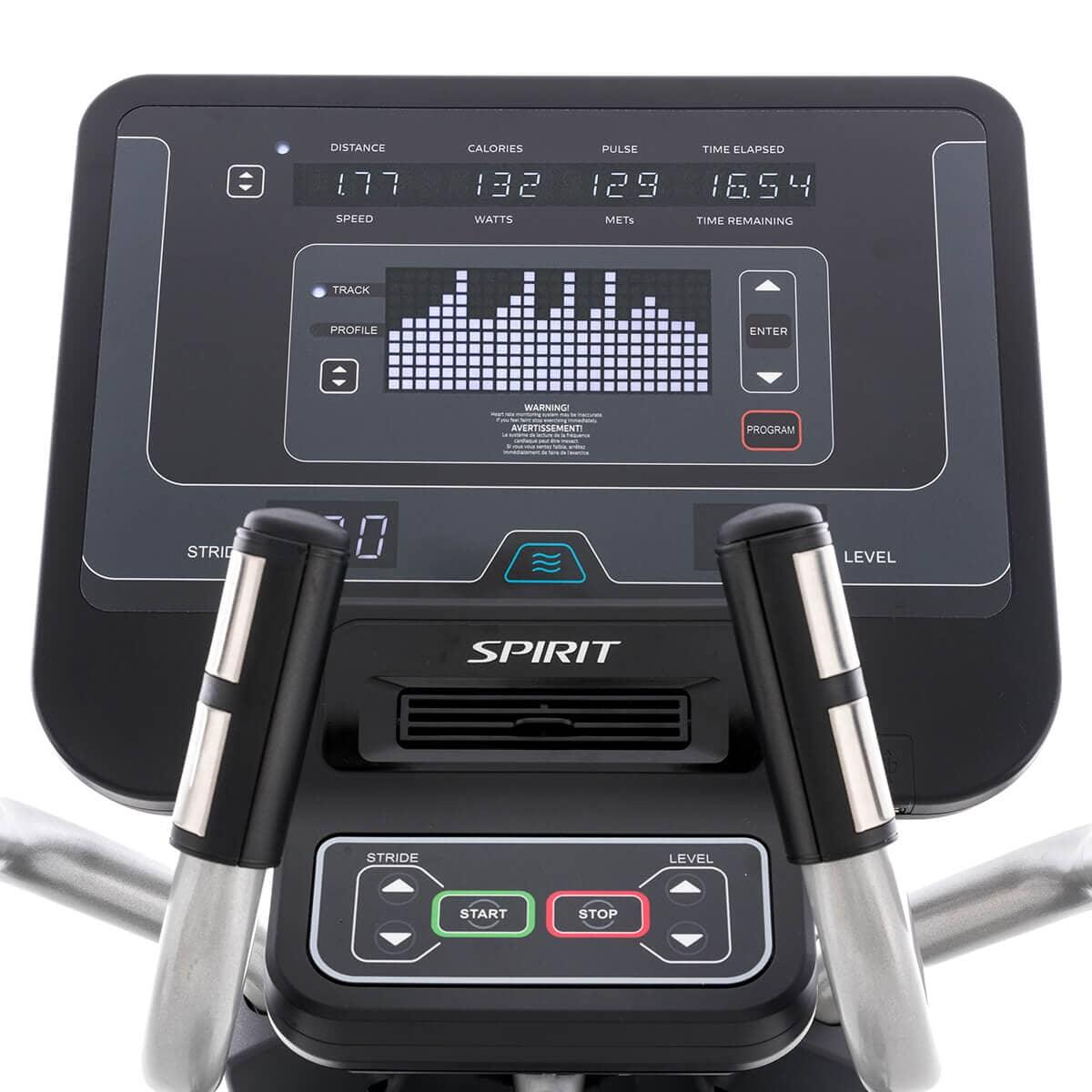 Spirit Fitness CE850 Elliptical Trainer - Low Impact Cardio Machine for Home Gym | Perfect for Weight Loss & Full Body Workout | Ideal for Small Spaces & Apartment Fitness