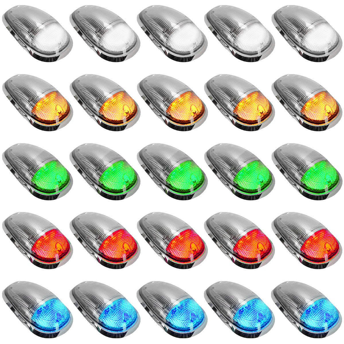 **Dodge RAM 2500/3500 (2003-2018) 5-Piece Ultra Bright RGB LED Cab Roof Lights with Bluetooth App & Multiple Lens – Off-Road, Truck Customization, Night Driving**
