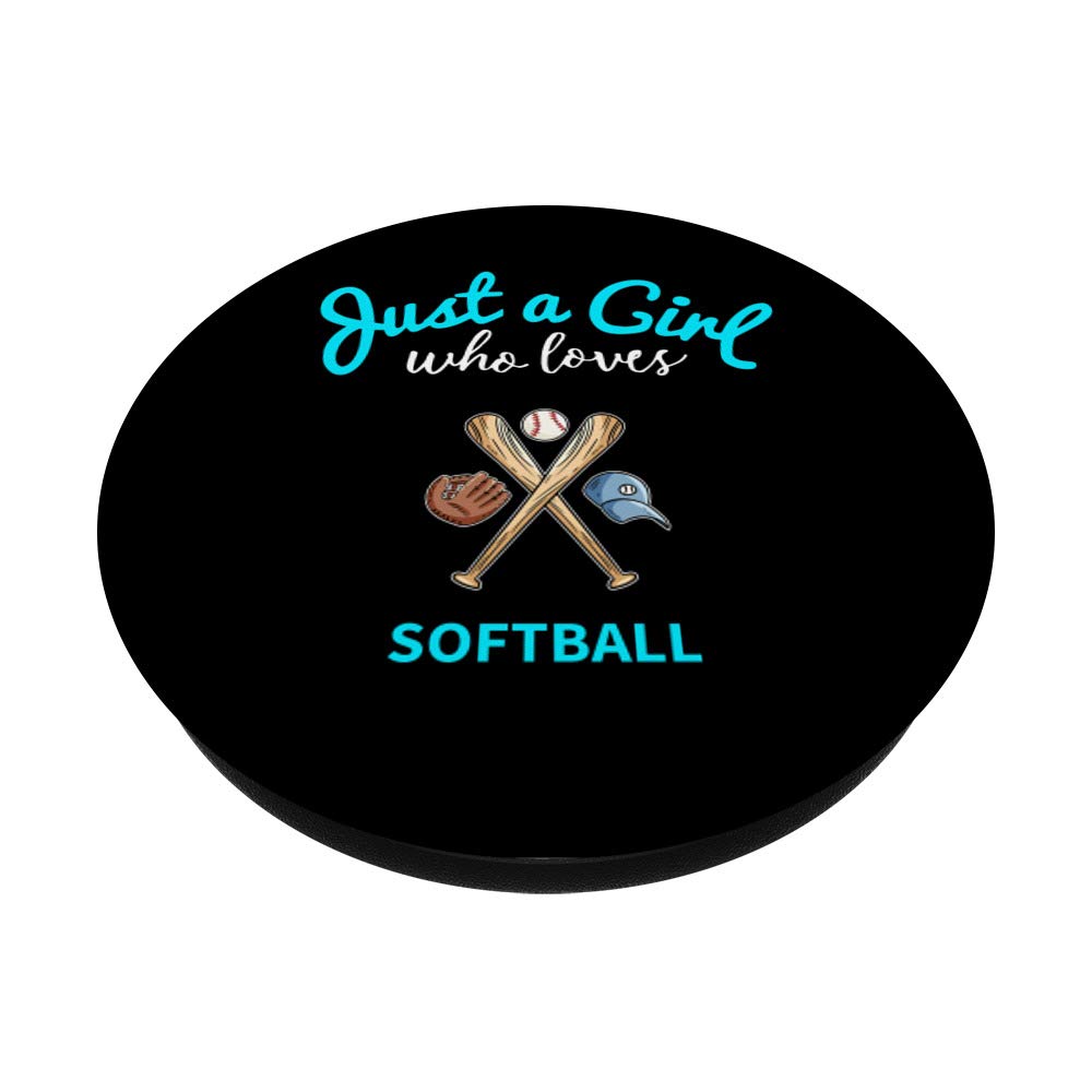 Softball Phone Grip for Girls - PopSockets Stand for Phones & Tablets | Perfect for Sports Fans