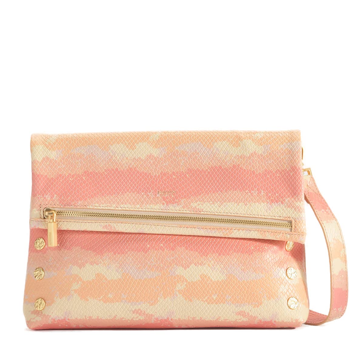 Hammitt VIP Snake Embossed Leather Crossbody Bag for Women - Pink Himalayan Luxury Handbag | Perfect for Everyday Use, Travel & Special Occasions