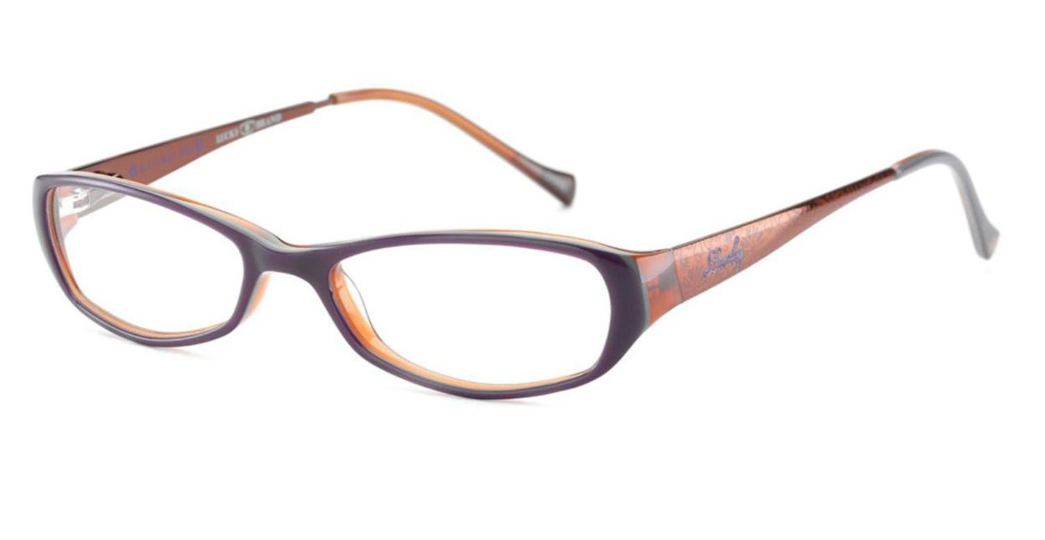 LUCKY BRAND Women's Purple Cat Eye Eyeglasses 49MM - Retro Small Frame Sunglasses for Beach, Vacation & Outdoor Activities