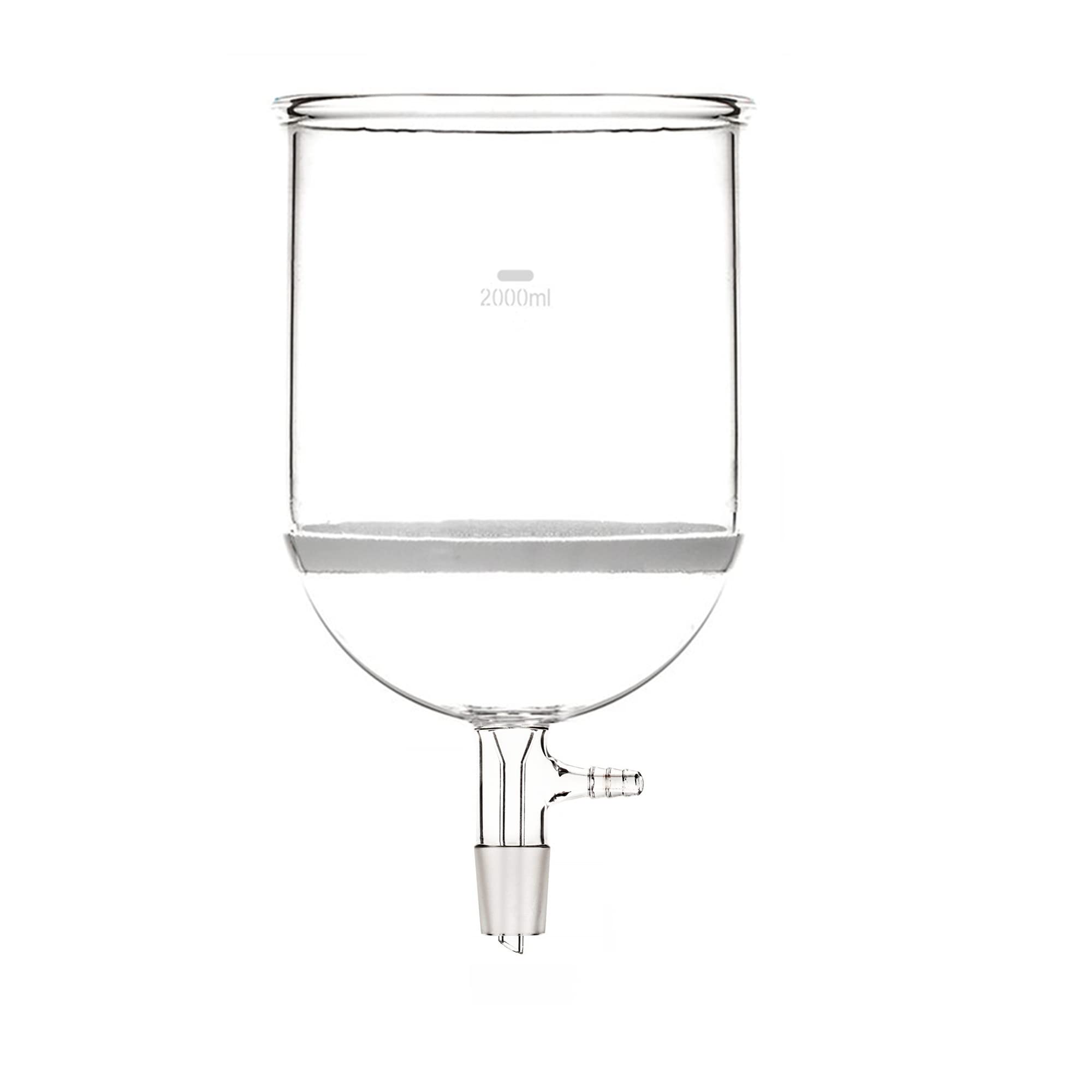 24/29 Glass Buchner Funnel with Coarse Sand Core Filter & Vacuum Adapter - Lab Filtration Equipment for Chemistry Experiments & Scientific Research