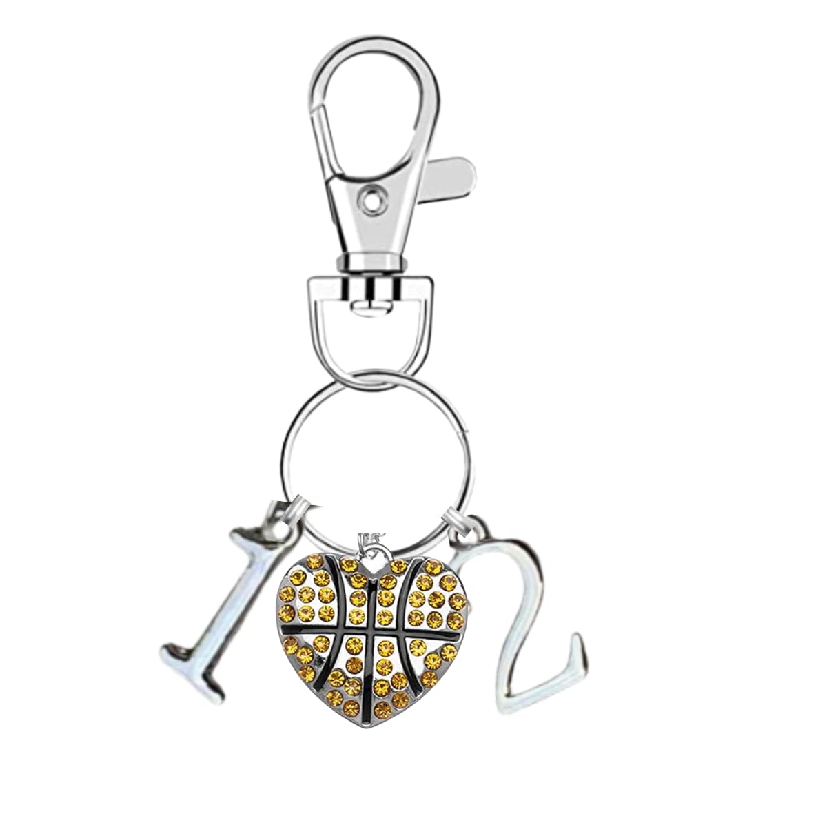 Custom Basketball Keychain with Zipper Pull & Number Charm - Personalized Basketball Jewelry Gift for Women, Girls, Players & Teams - Perfect for Game Days, Team Gifts & Sports Enthusiasts