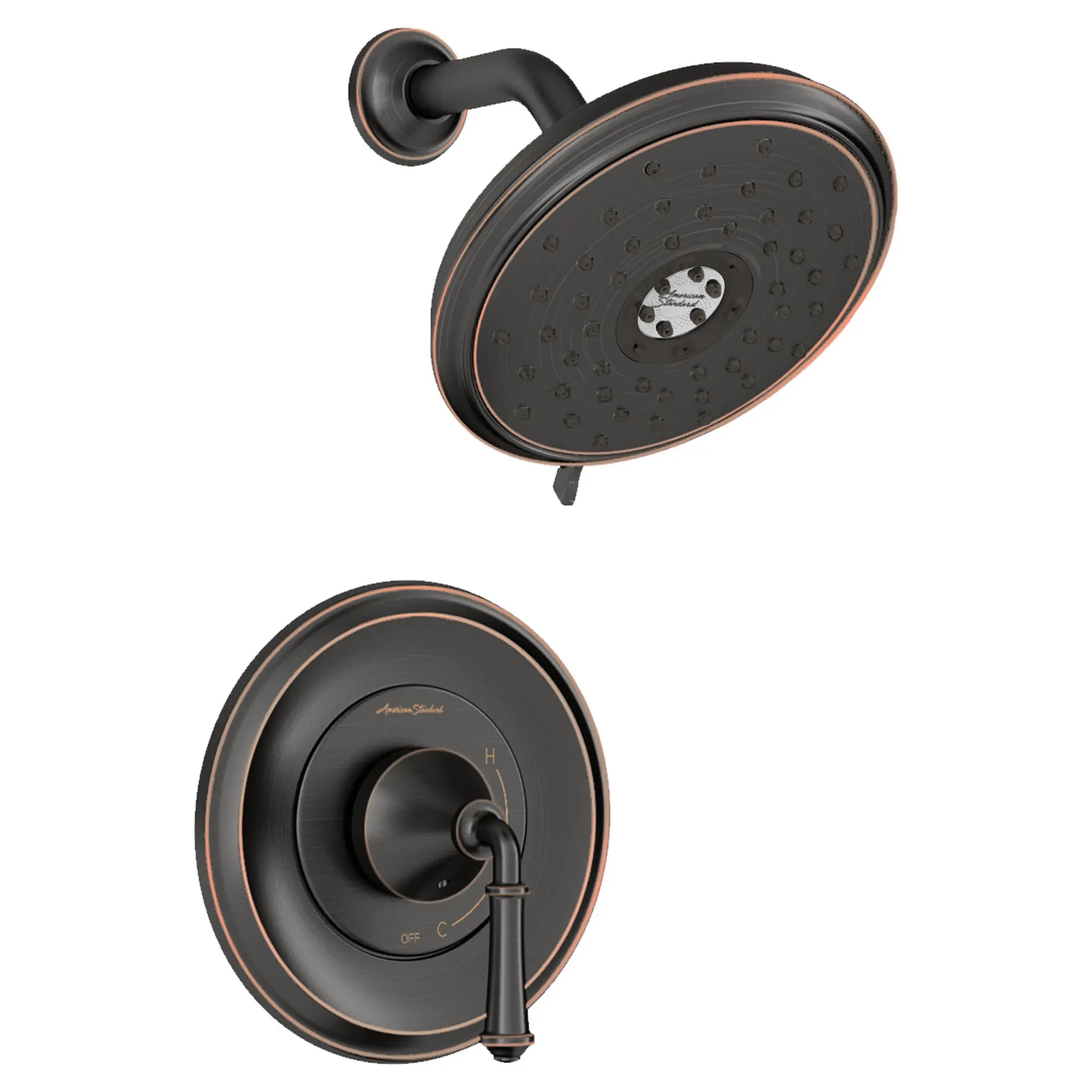 Delancey® 1.8 GPM Water Saving Shower Trim Kit - 4 Function Showerhead with Lever Handle for Bathroom & Spa Relaxation