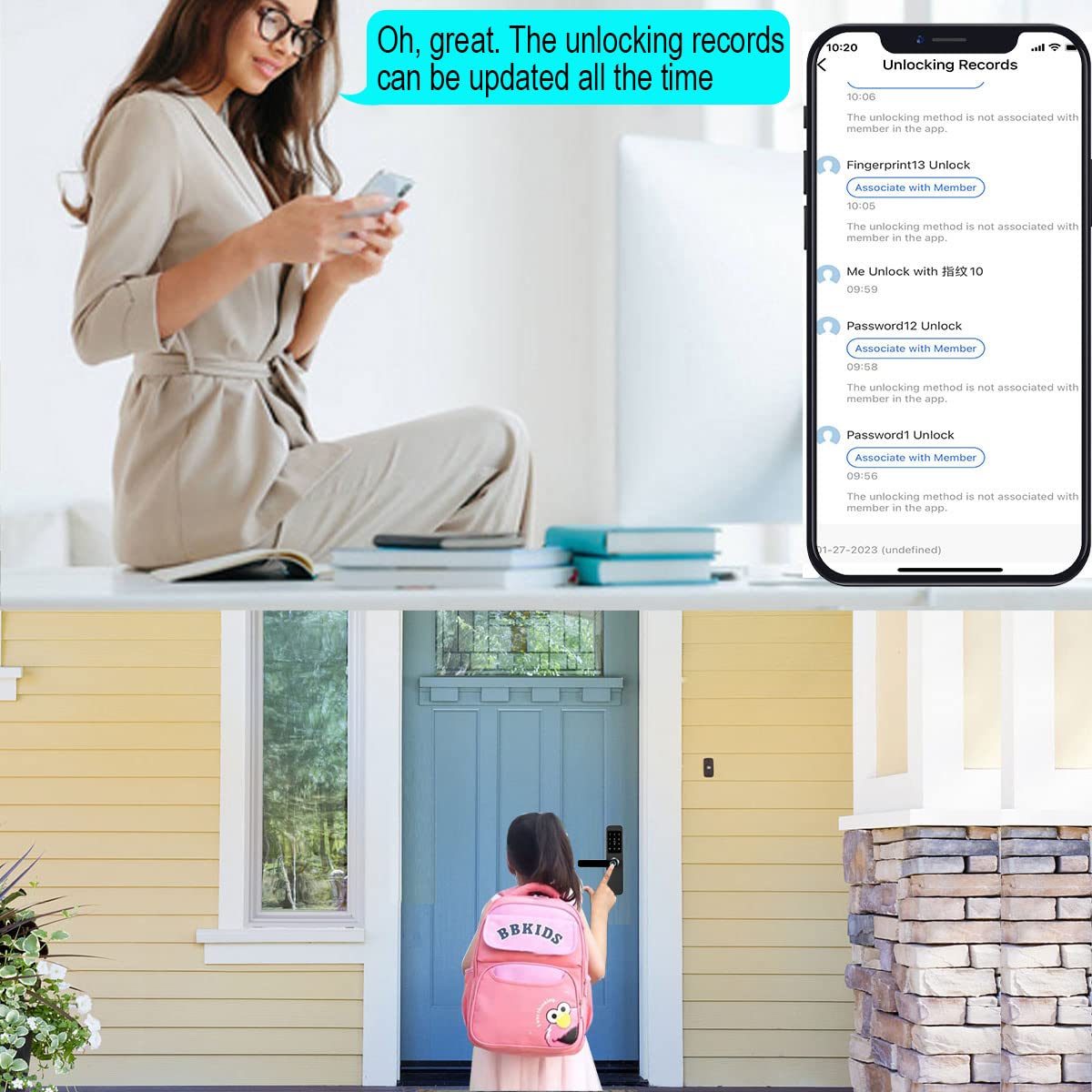 Smart Fingerprint Door Lock with Keyless Entry Keypad - Biometric Digital Door Lock with WiFi Remote Control & Auto-Locking for 35-85mm Wood Doors | Secure Home, Office & Apartment Entry