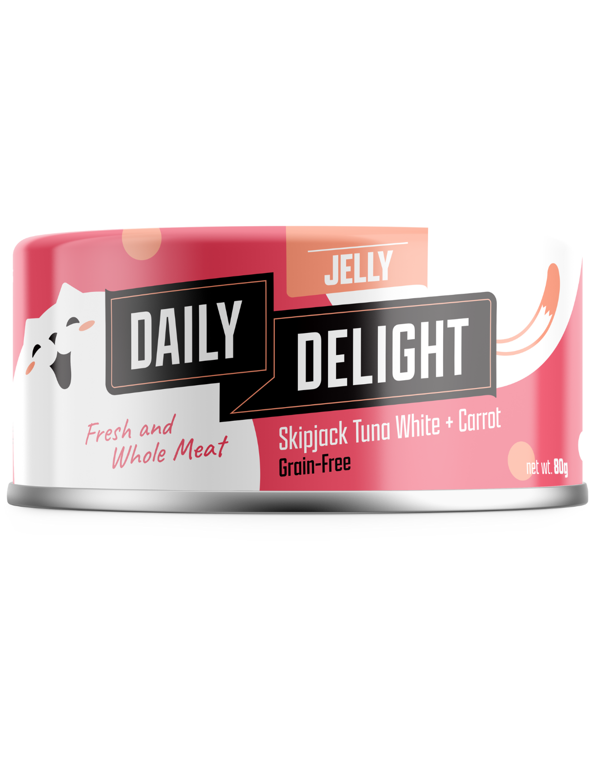Premium Skipjack Tuna & Carrot Canned Cat Food - 80g High Protein Wet Food for Adult Cats | Perfect for Mealtime, Travel & Treats