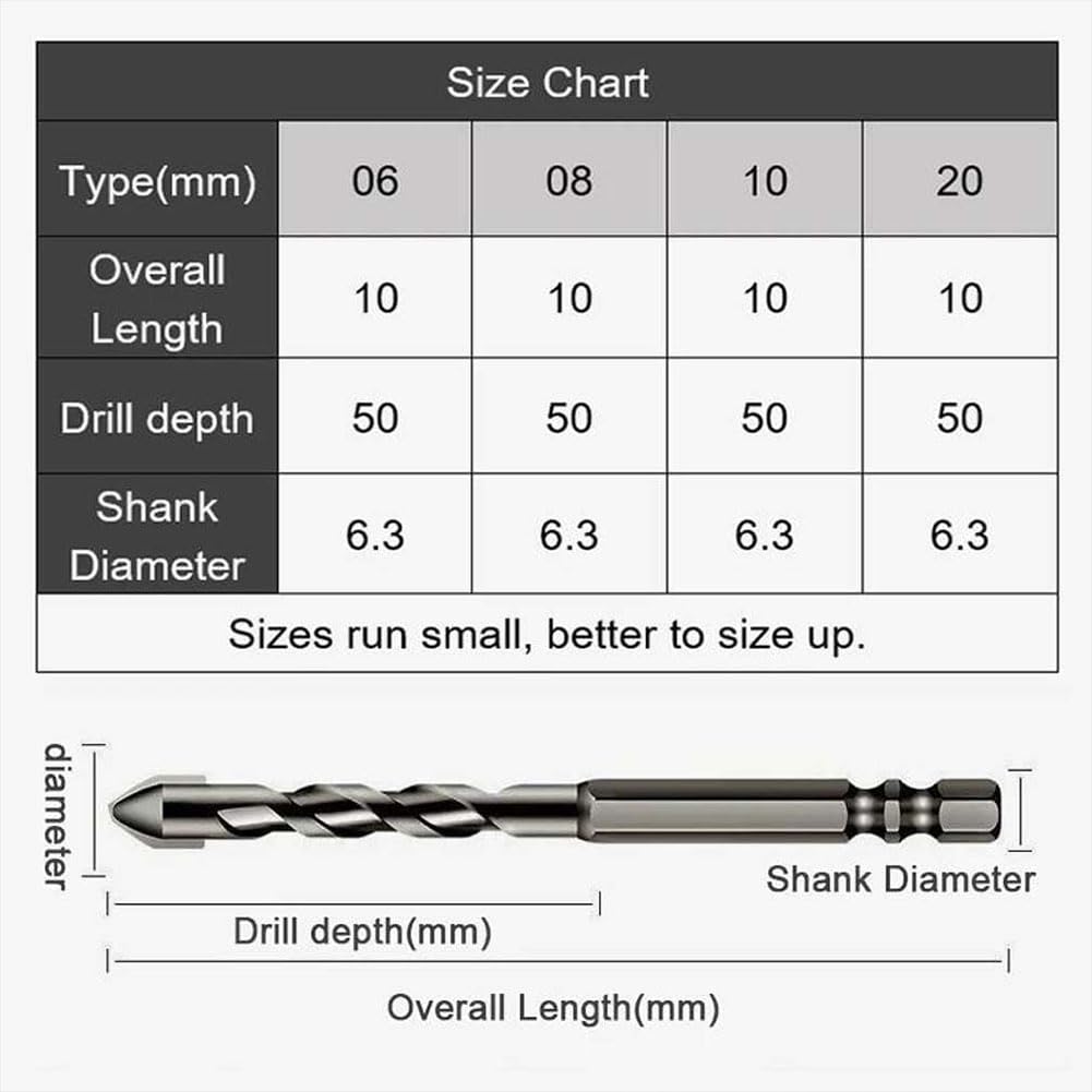 High-Strength Eccentric Twist Drill Bit Set - 4PCS 6/8/10/12mm Spiral Drill Bits - Hardened Steel Oblique Head for Metal, Wood & Plastic - Perfect for DIY, Construction & Precision Drilling