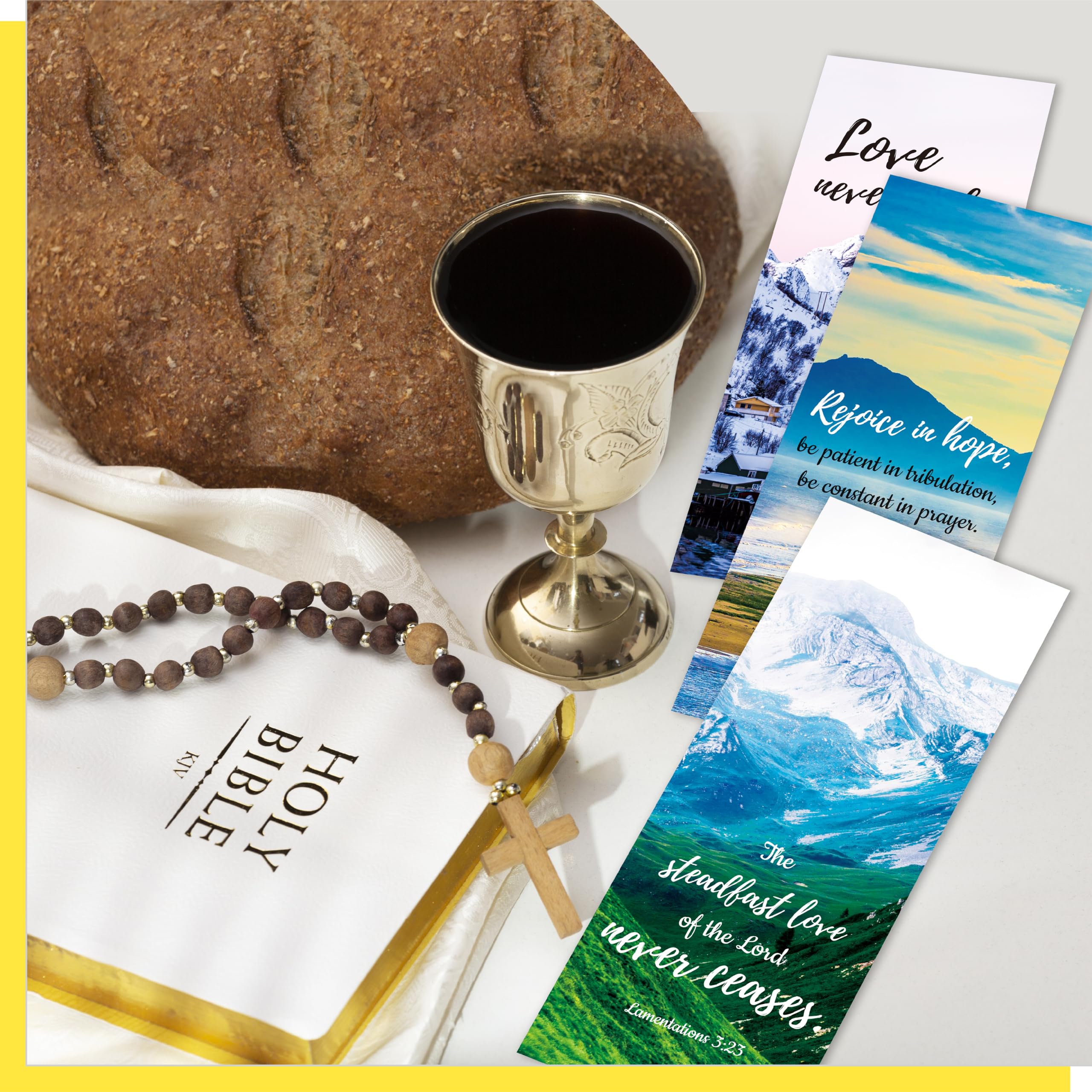120 PCS Bible Bookmarks Set - 30 Unique Double-Sided Christian Scripture Verse Bookmarks for Women & Men - Inspirational Religious Gifts for Church, Bible Study, Office & Book Lovers (2.4” x 6.1”) - Perfect for Sunday School, Small Groups & Personal Devotion