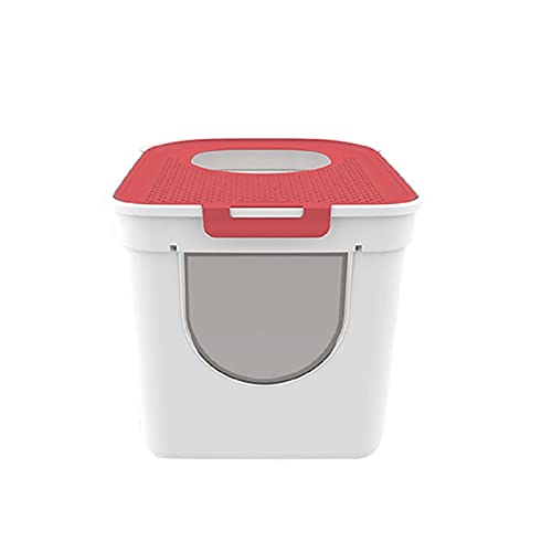 Top-Entry Double-Door Enclosed Cat Litter Box - Large Splash-Proof & Odor Control Cat Toilet Tray for Indoor Cats (Color: Blue) | Perfect for Small Spaces & Multi-Cat Households