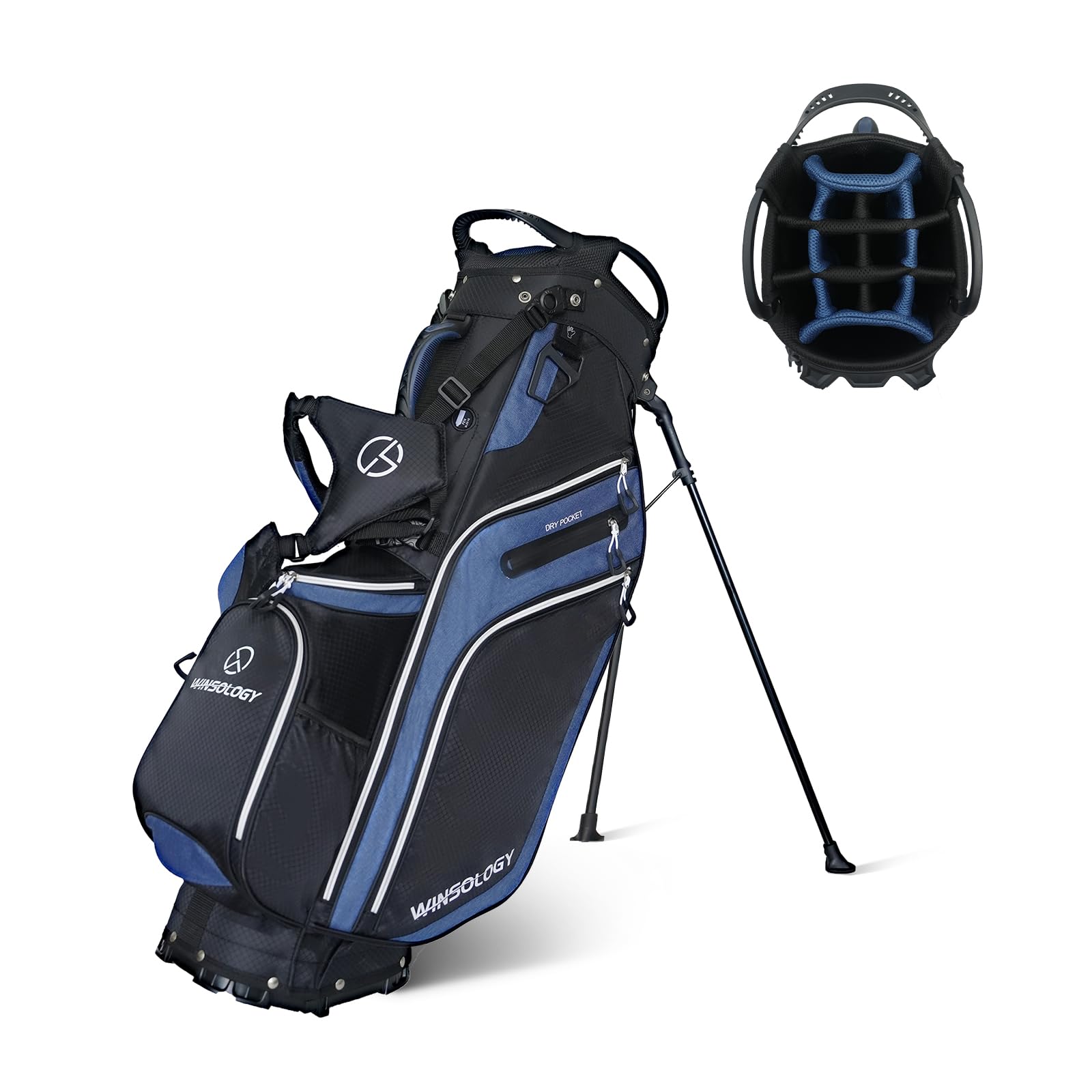 **Lightweight Camo Golf Stand Bag with 14-Way Full Length Dividers - Travel Club Storage for Men & Women - Perfect for Airlines, Cart & Course Use**