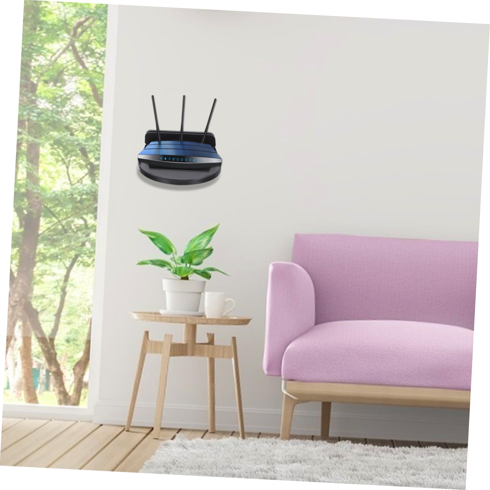 Levemolo 1-Pack WiFi Smart Outlet Stand - Wall Mountable Speaker Holder with Plastic Base | Perfect for Home Office, Kitchen & Bedroom Smart Device Setup