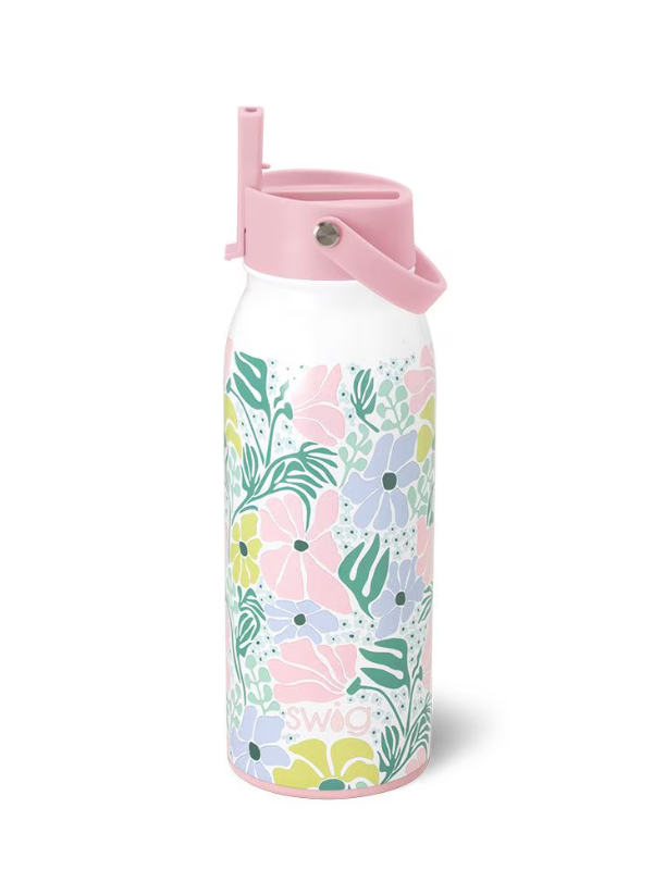 36oz Insulated Flip & Sip Water Bottle for Outdoor Activities - Leakproof Stainless Steel Tumbler for Garden Parties, Picnics, and Hiking