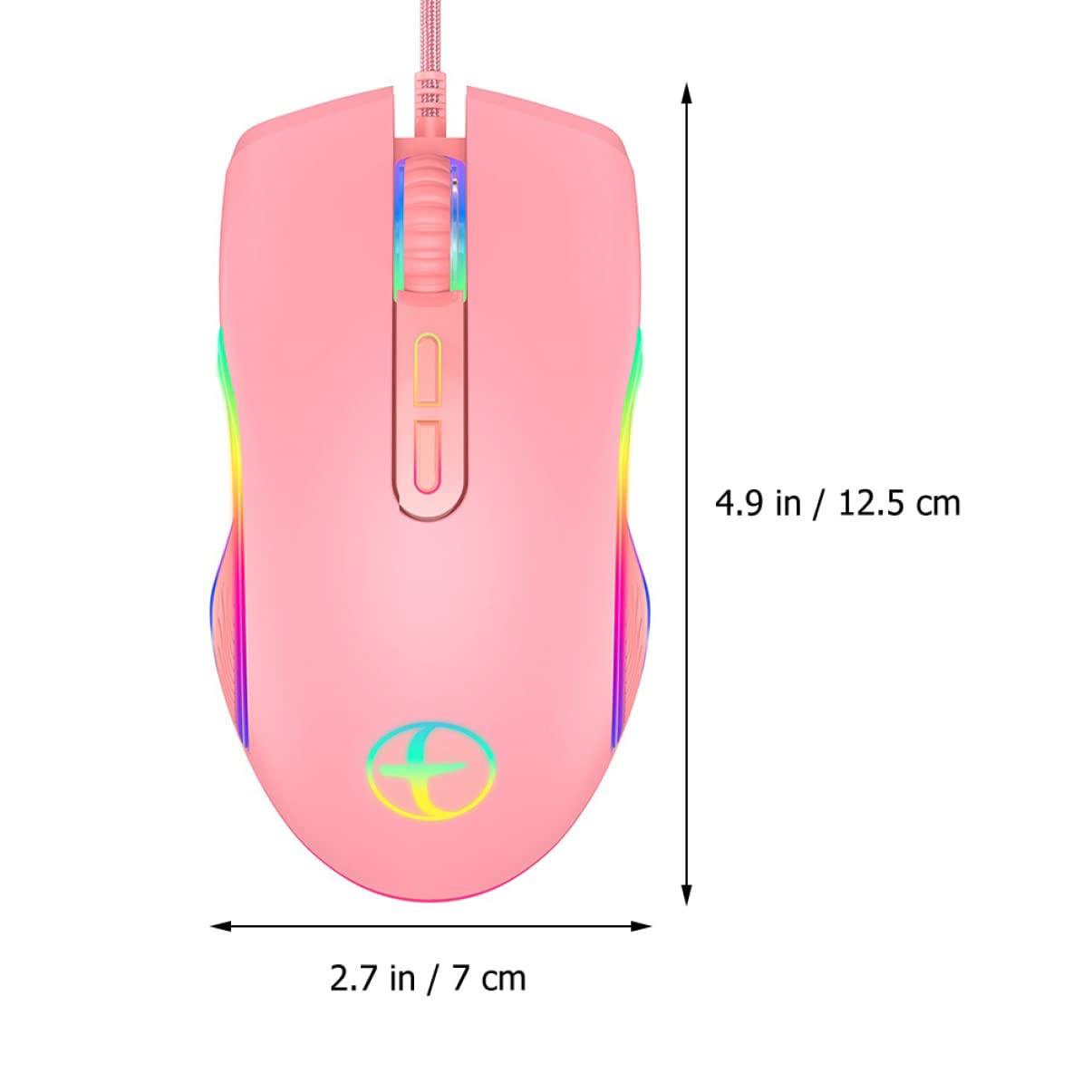 Homoyoyo RGB Gaming Mouse for Laptop & Computer - Wired USB Optical Mouse with LED Backlight for Work & Gaming - Perfect for Office, Home & Esports