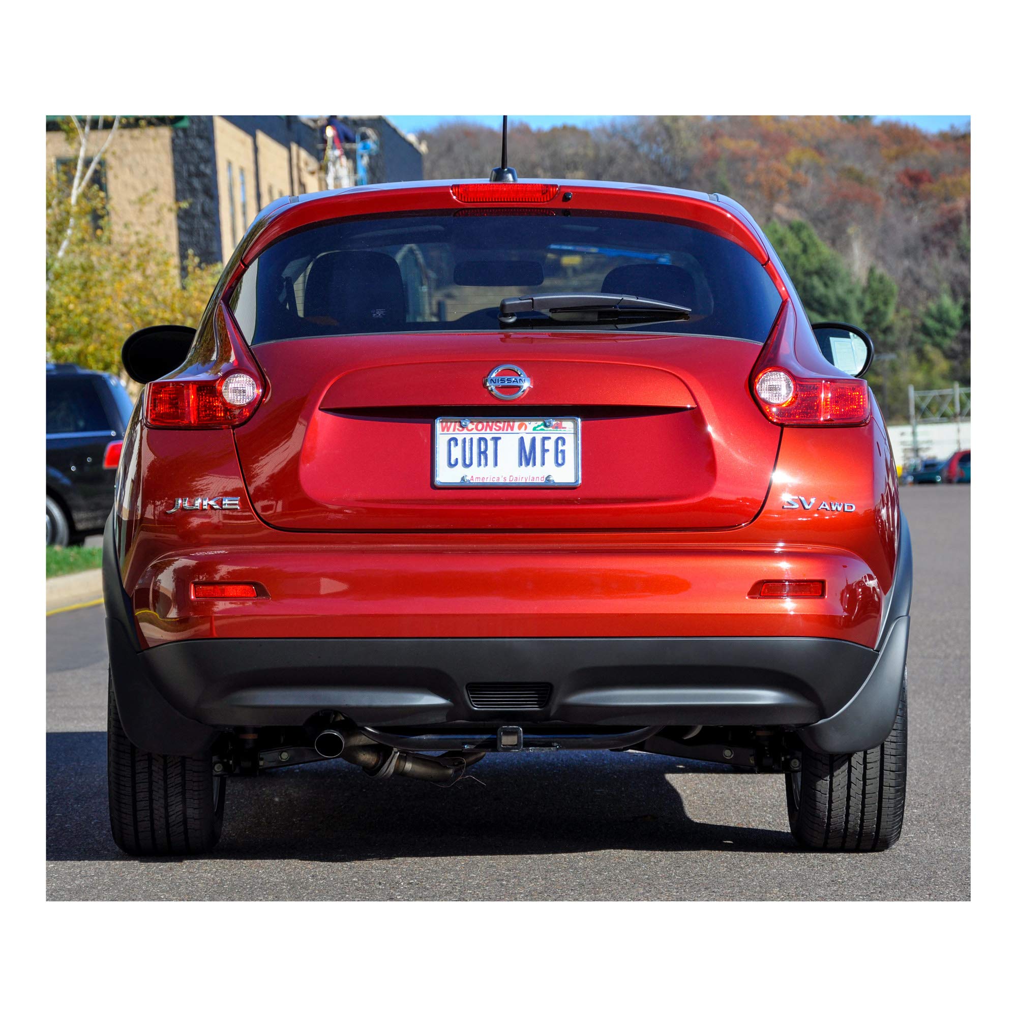 CURT 110883 Class 1 Trailer Hitch with Ball Mount - 1-1/4 Inch Receiver for Nissan Juke | Towing Accessories for Small Trailers, Bikes & Cargo Carriers