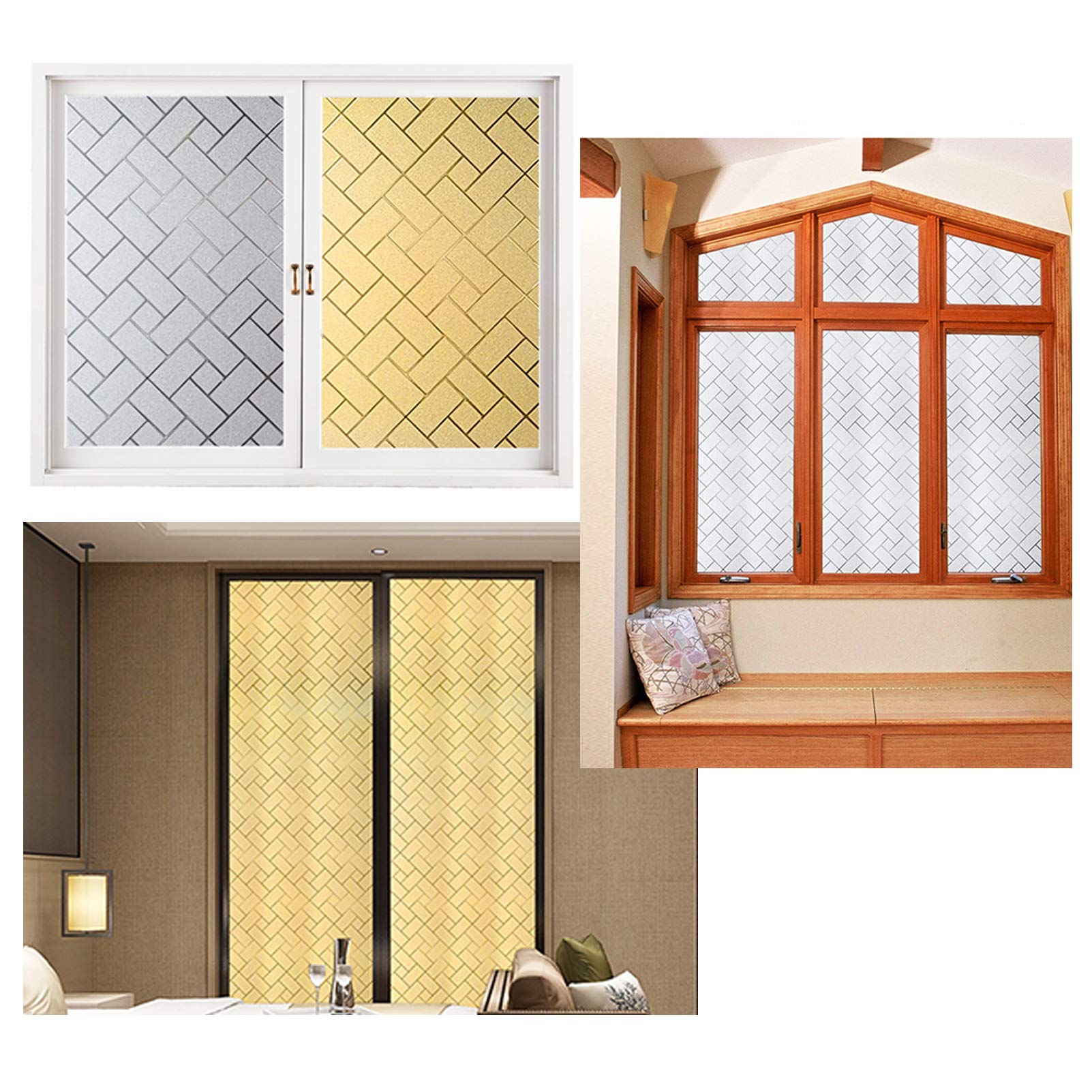 Self-Adhesive Window Privacy Film - Anti UV, No Glue, Easy to Clean Static Cling Vinyl for Bathroom & Shop Windows - White 0.6x10m - Perfect for Home, Office & Commercial Spaces