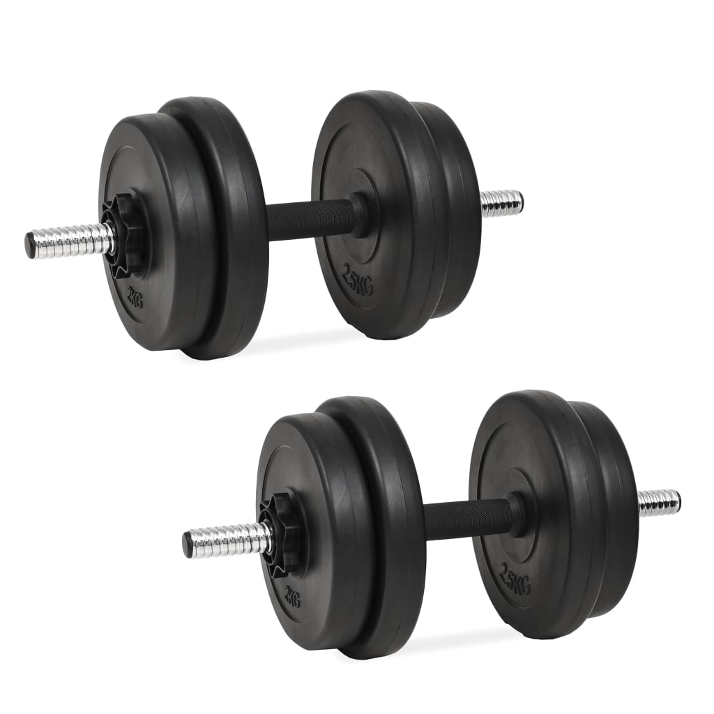 vidaXL Adjustable Dumbbell Set with 40 kg Weight Plates - Home Gym Equipment for Strength Training & Fitness Workouts