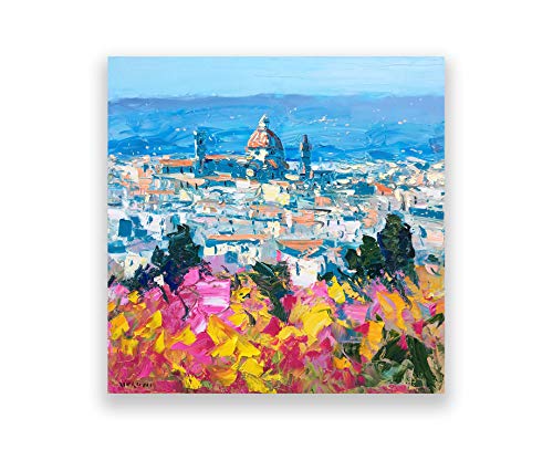 Florence Tuscan Art Prints - Italian Wall Decor with Floral & City Scenes - Perfect for Kitchen, Living Room & Gift Giving