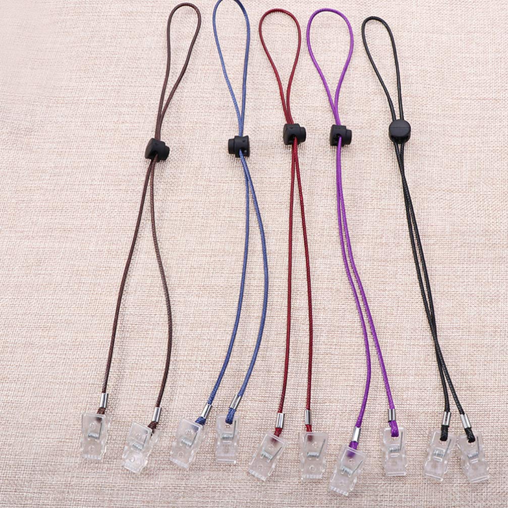 DOITOOL 10-Pack Kids Hair Towel Bib Clips - Adjustable Necklace Napkin Holder for Baby, Toddler & Child - Soft Polyester Apron Clips for Face Towels, Bibs & Napkins - Perfect for Bath Time, Mealtime & Daycare Use