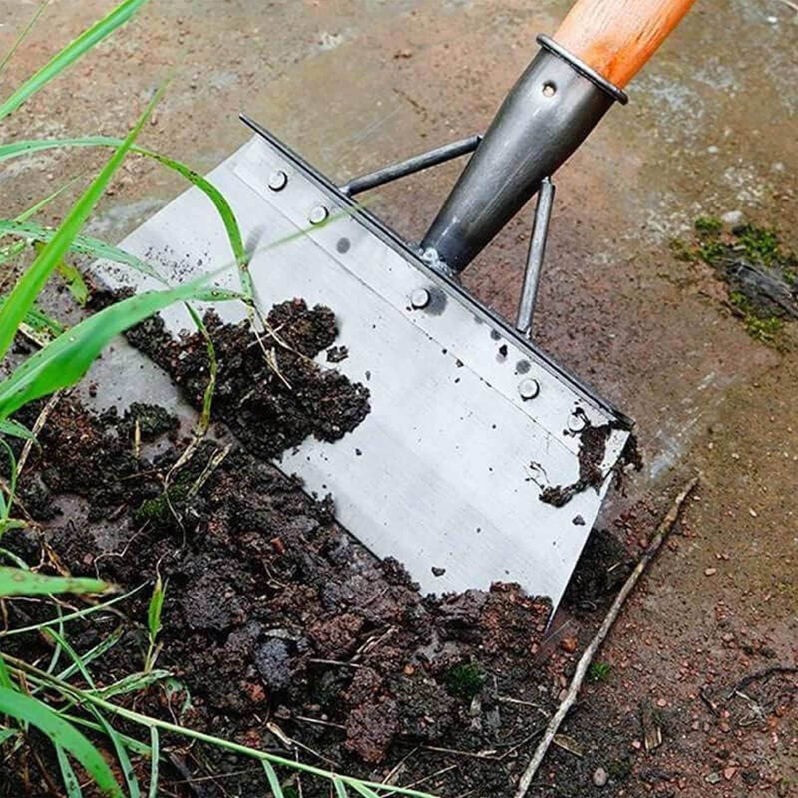 Multifunctional Garden Shovel - Weed Scraper Tool with Long Handle (9.84in) for Yard Cleaning