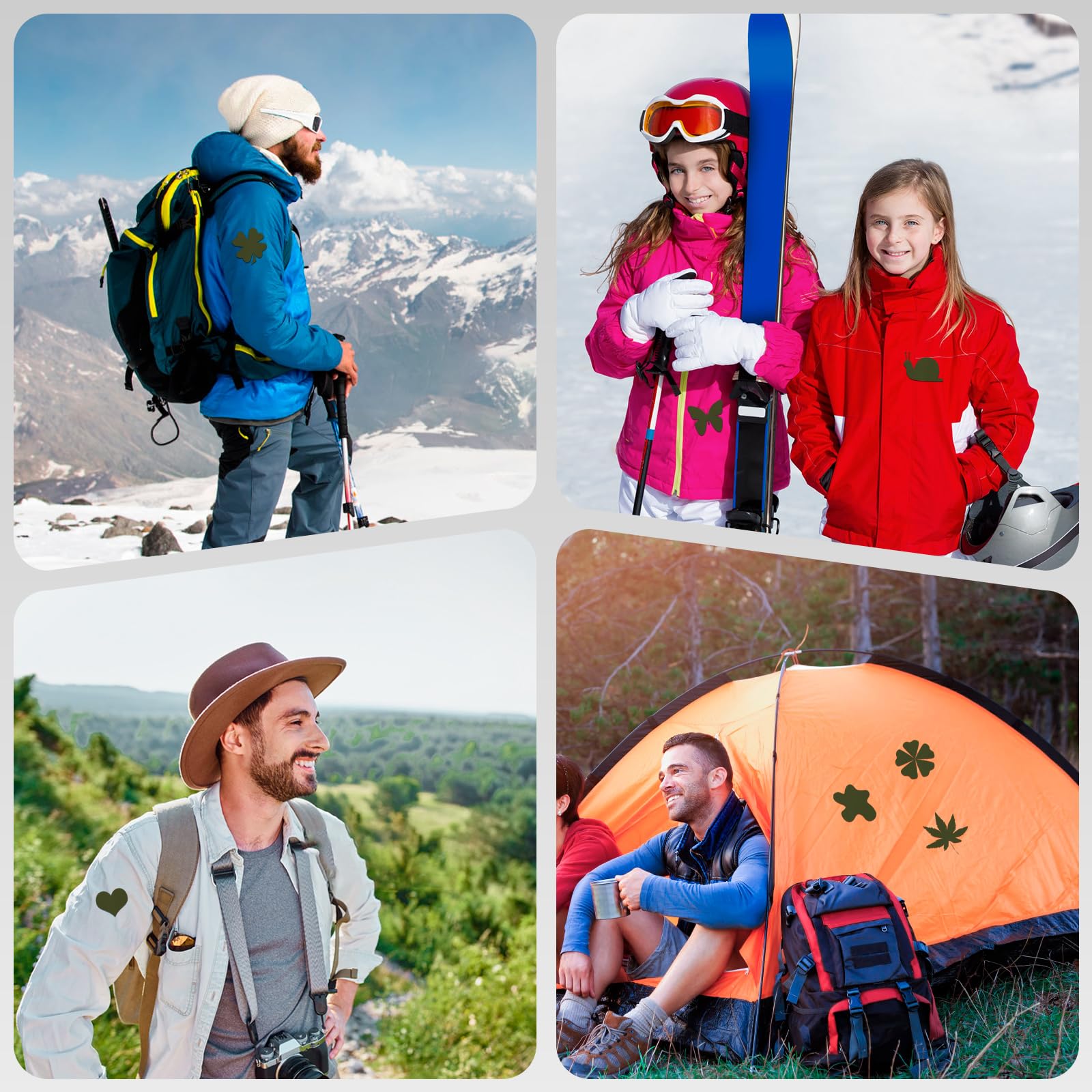 Waterproof Self-Adhesive Nylon Repair Patches for Down Jackets & Clothing - Pre-Cut Tear-Resistant Rip-Stop Fabric for Fixing Holes in Jackets, Sleeping Bags, Tents & Outdoor Gear | Perfect for Camping, Hiking & Winter Wear