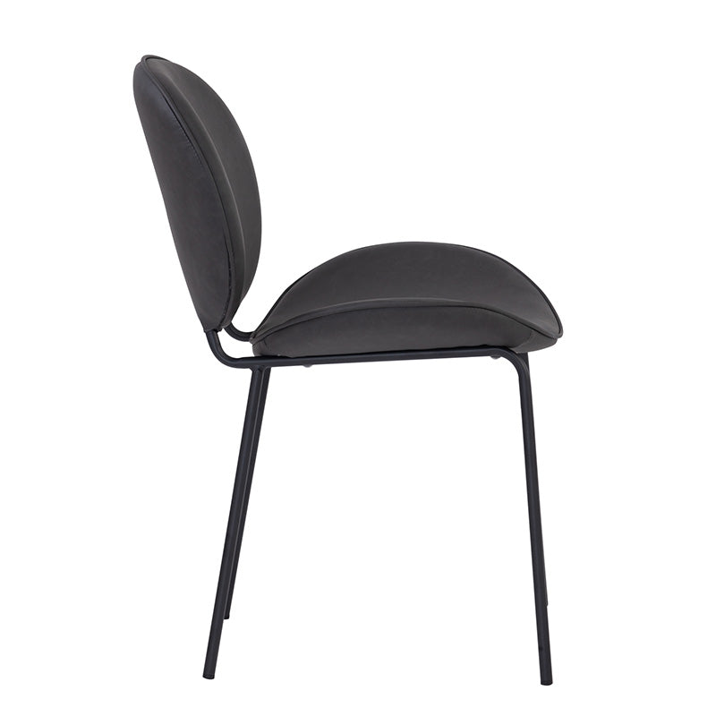 ORMER Modern Dining Chair - Titanium Finish | Comfortable & Stylish for Kitchen, Dining Room, or Home Office | Durable & Elegant Seating Solution
