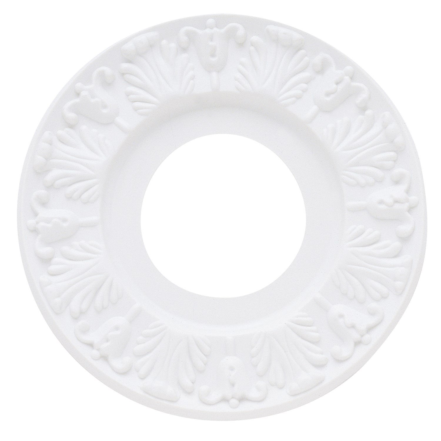 Westinghouse 7702700 10-Inch White Victorian Style Ceiling Medallion - Decorative Molded Plastic for Elegant Home & Wedding Decor