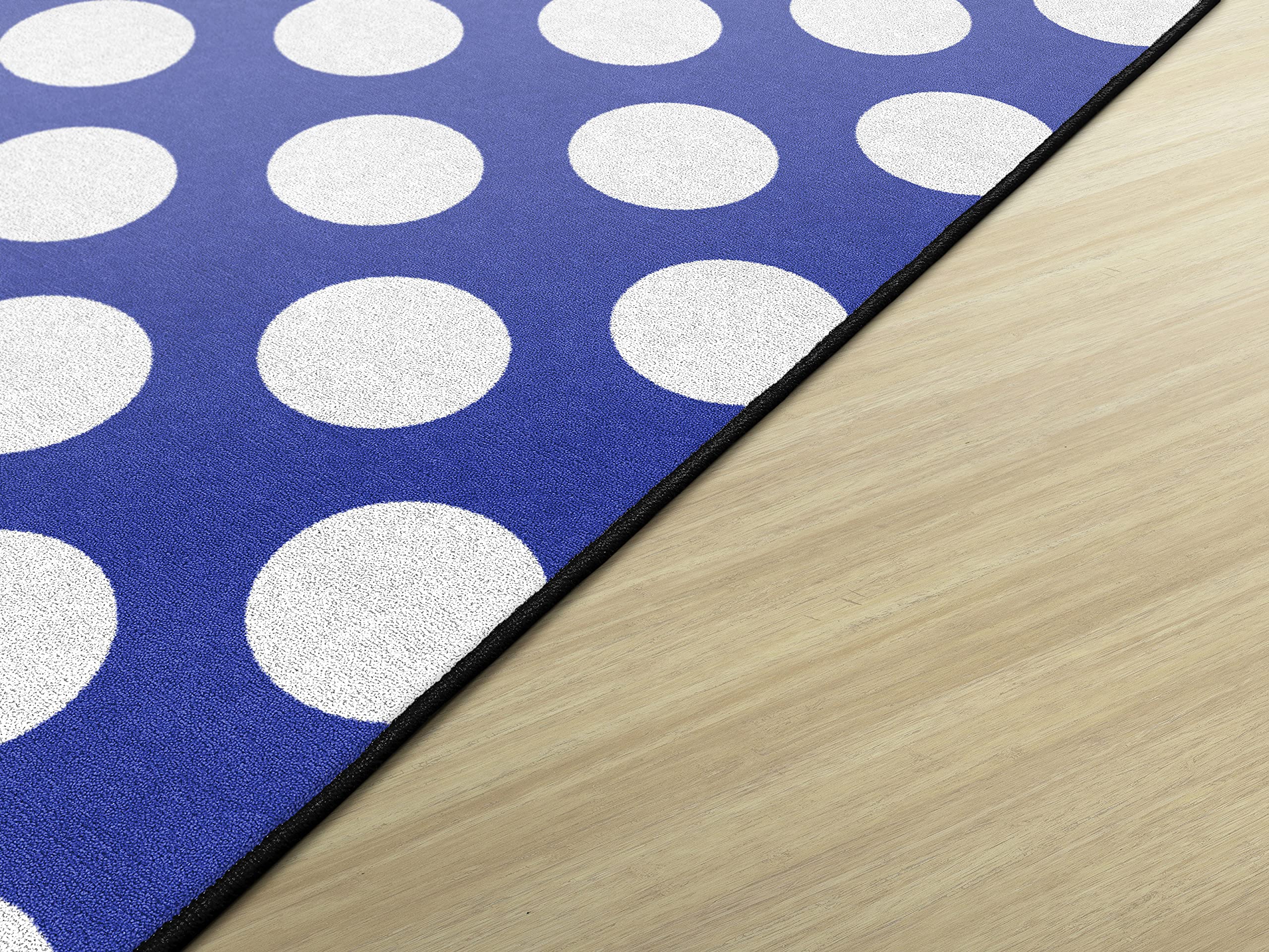 Flagship Carpets Schoolgirl Style Blueberry Pie Polka Dot Classroom Rug - 7'6